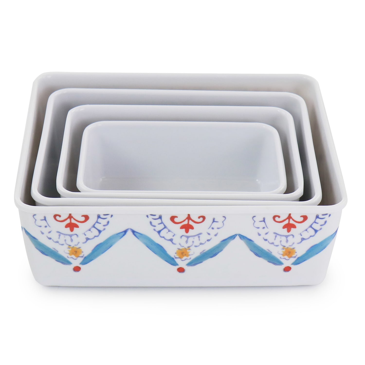 Gibson Home 8-Piece Anaya Rectangular Nesting Food Storage Set, 2-1/2inH x 5-1/2inW x 6-3/4inD - Image 4