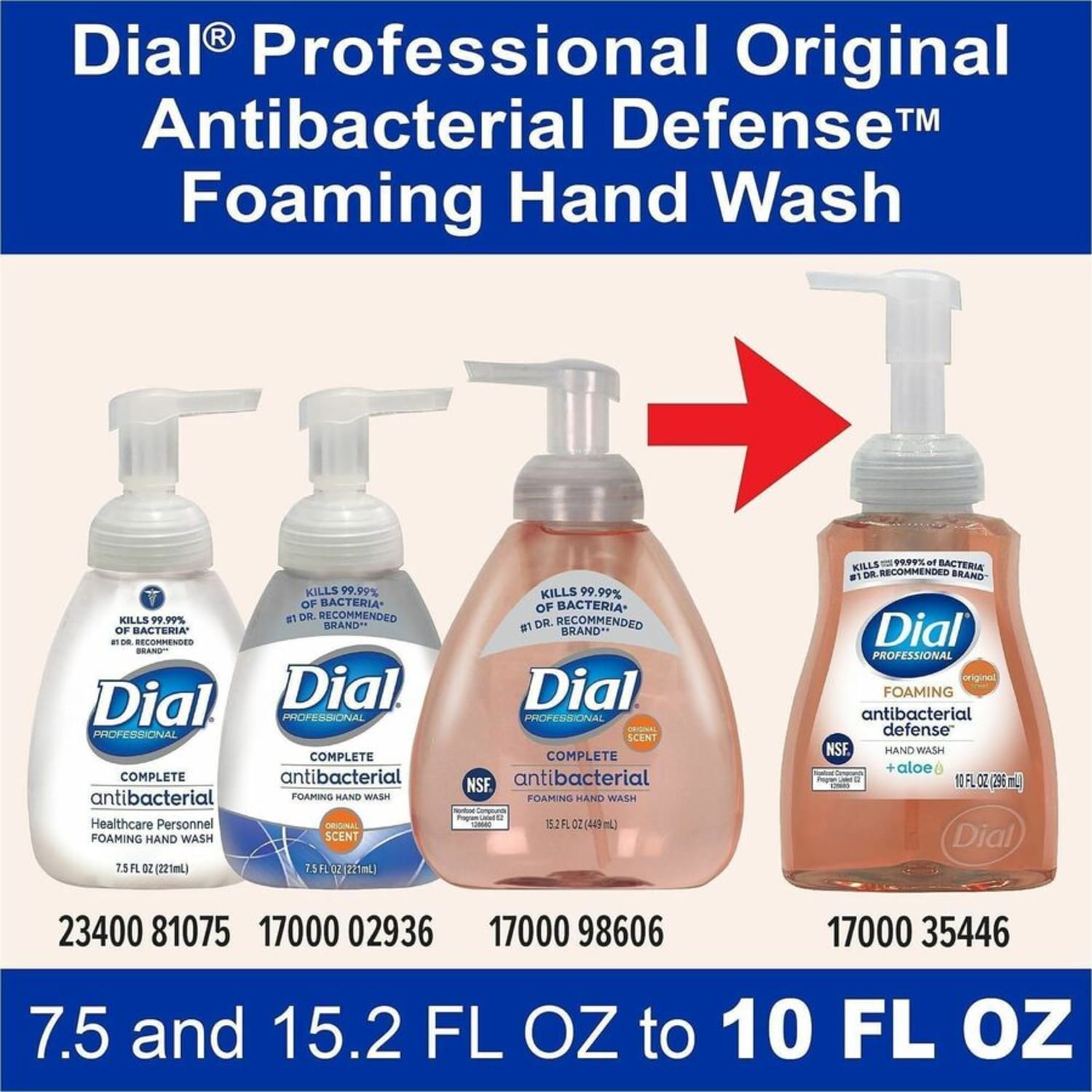 Dial Professional Antibacterial Defense Foaming Handwash, Spring Water Scent, 10 fl oz, Pump Dispenser, 1 Each, 35446 - Image 5