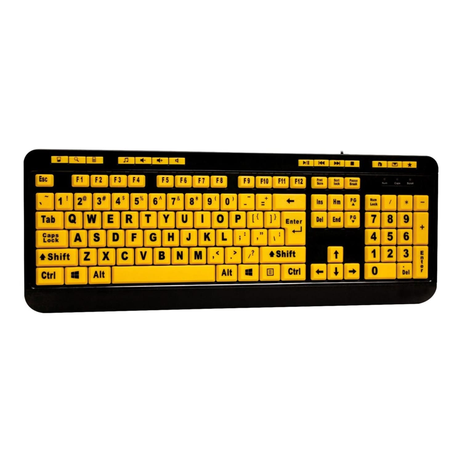 Adesso EasyTouch 132 Florescent Yellow Multimedia Desktop Keyboard - Image 3