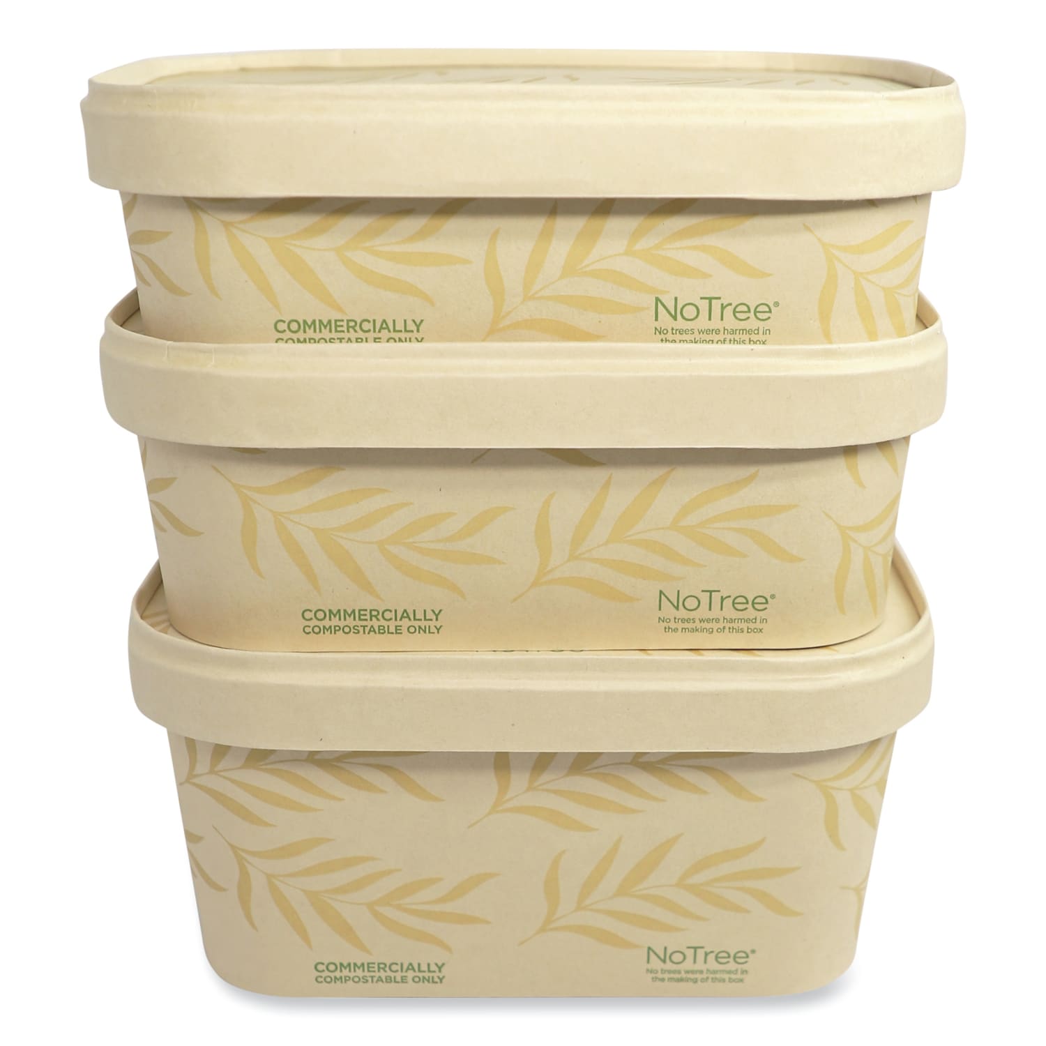 World Centric NoTree Rectangular Takeout Containers, 32 Oz, Natural, Carton Of 300 Containers - Image 5