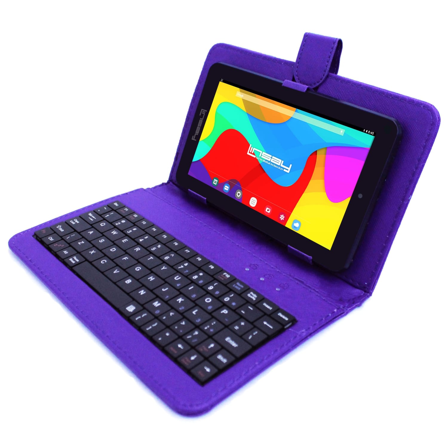 Linsay F7 Tablet, 7in Screen, 2GB Memory, 64GB Storage, Android 13, Purple Keyboard - Image 4