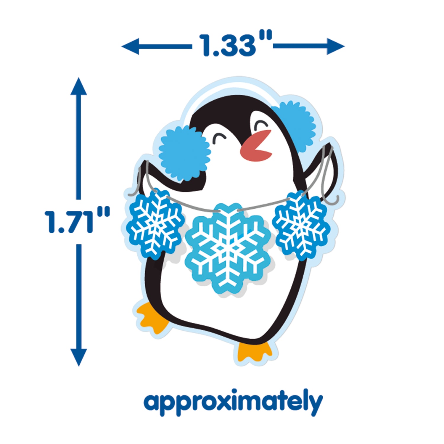 Eureka Giant Stickers, 1-5/16in x 1-3/4in, Winter Penguin, 36 Stickers Per Pack, Set Of 12 Packs - Image 4