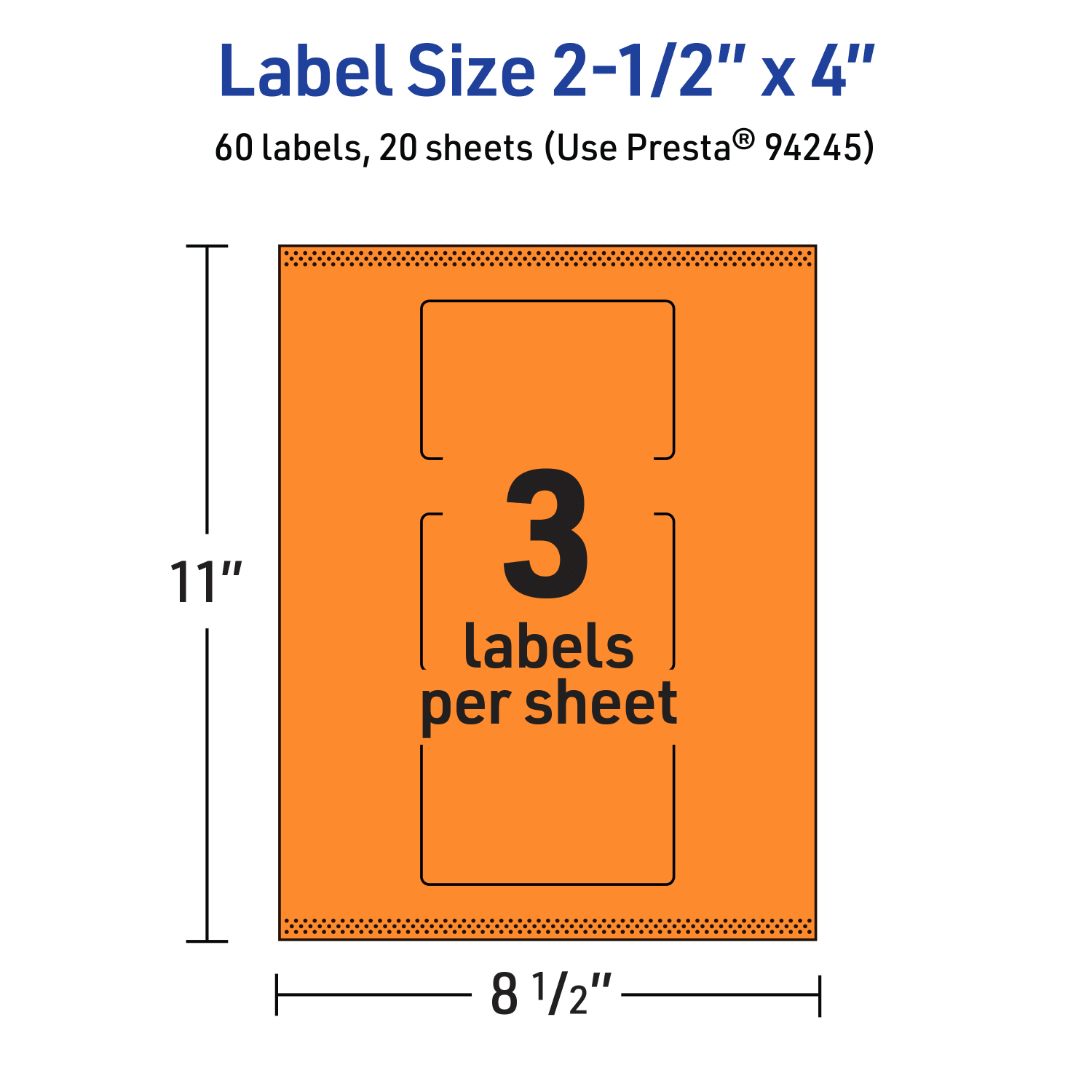 Avery Print-To-The-Edge Labels With Sure Feed Technology, 94245-BOP20, Rectangle, 2-1/2in x 4in, Matte Bright Orange, Pack of 60 - Image 6