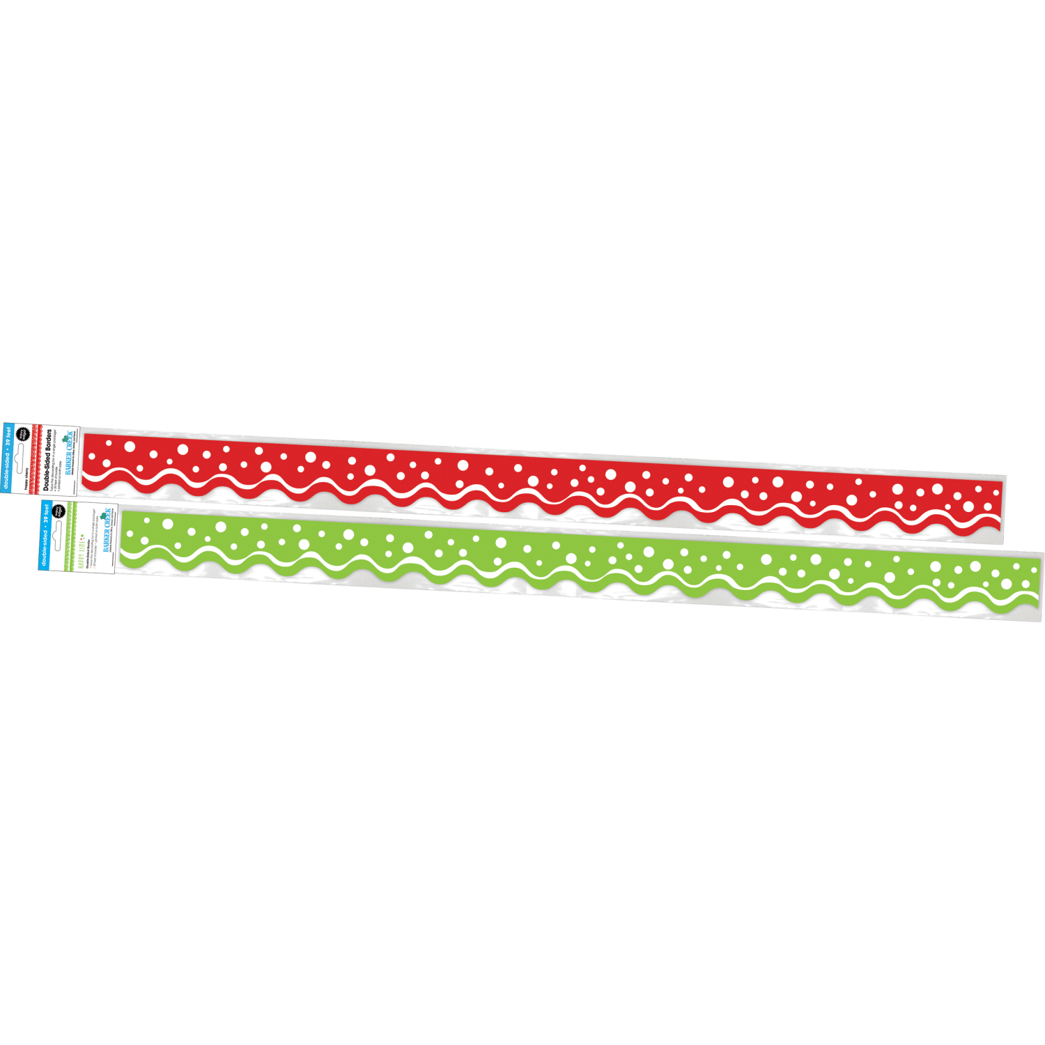 Barker Creek Double-Sided Scalloped Borders, 2-1/4in x 36in, Christmas, 13 Strips Per Pack, Set Of 2 Packs - Image 5