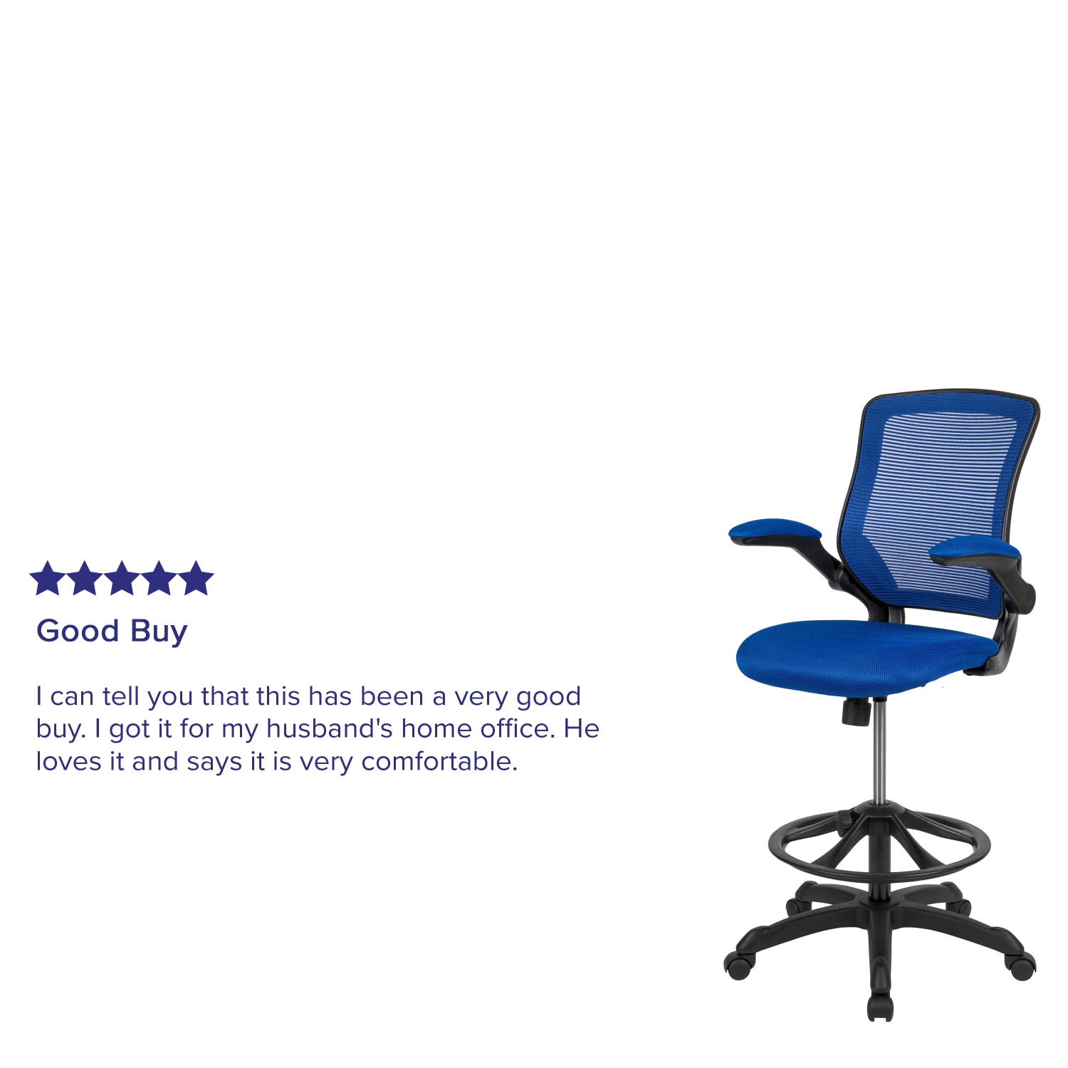 Flash Furniture Mid Back Mesh Ergonomic Drafting Chair with Adjustable Foot Ring and FlipUp Arms Blue PopularChairscom Flash Furniture Mid Back Mesh Ergonomic Drafting Chair with Adjustable Foot Ring and Flip Up Arms Blue PopularChairscom