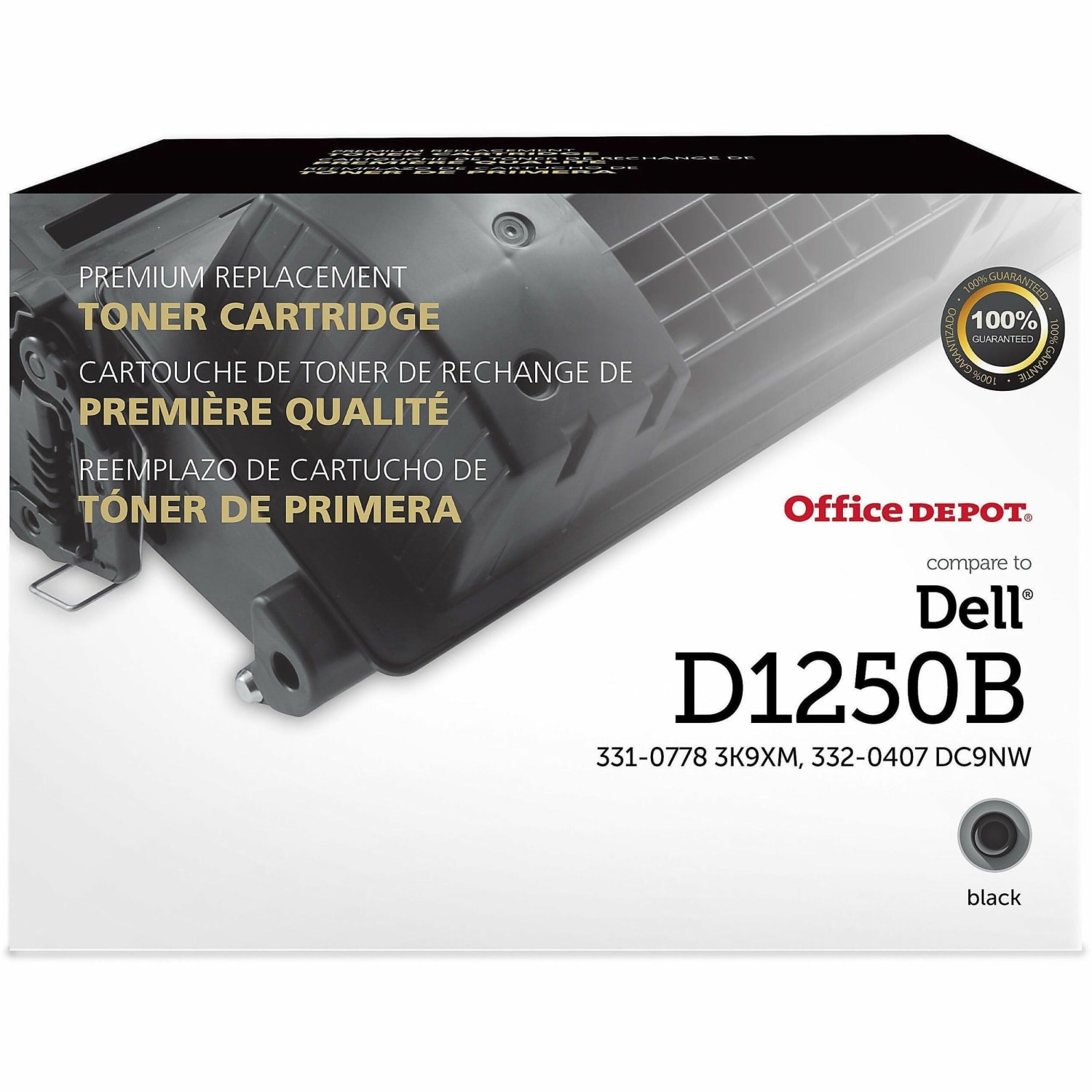 Office Depot Remanufactured Black Toner Cartridge Replacement For Dell D1250, ODD1250B - Image 6