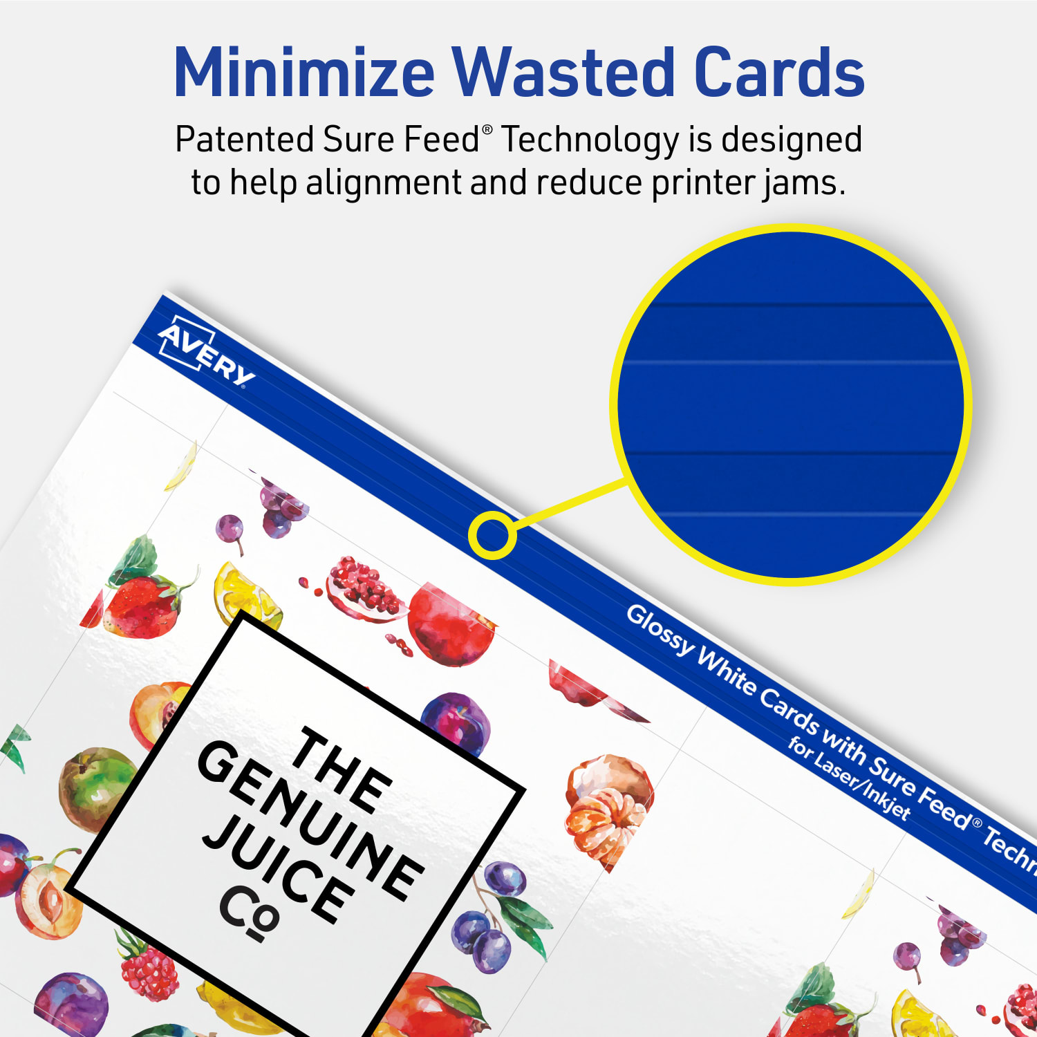 Avery Printable Note Cards With Sure Feed Technology, 3in x 3in Square, Glossy White, Pack Of 150 - Image 5