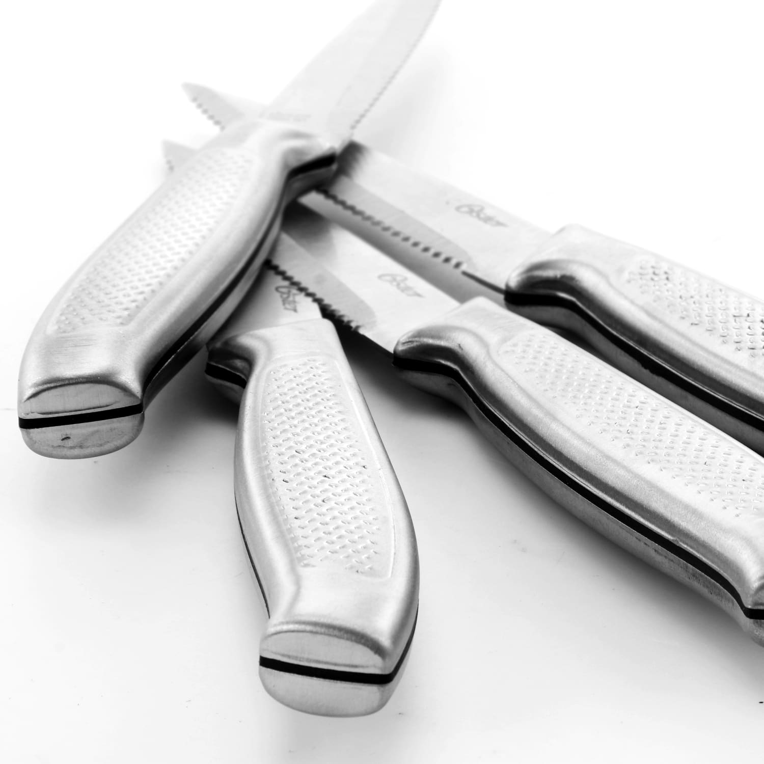 Oster Edgefield 14-Piece Stainless-Steel Cutlery Knife Set With Knife Block, Silver/Black - Image 4