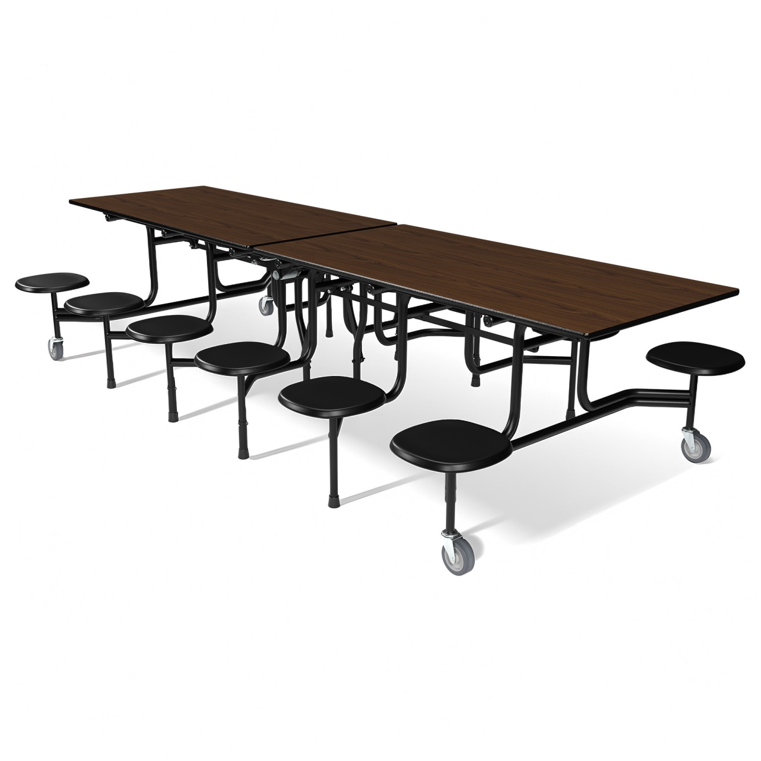 Palmer Hamilton 59TV Mobile Cafeteria Table, 29in x 144in, Montana Walnut - Image 4