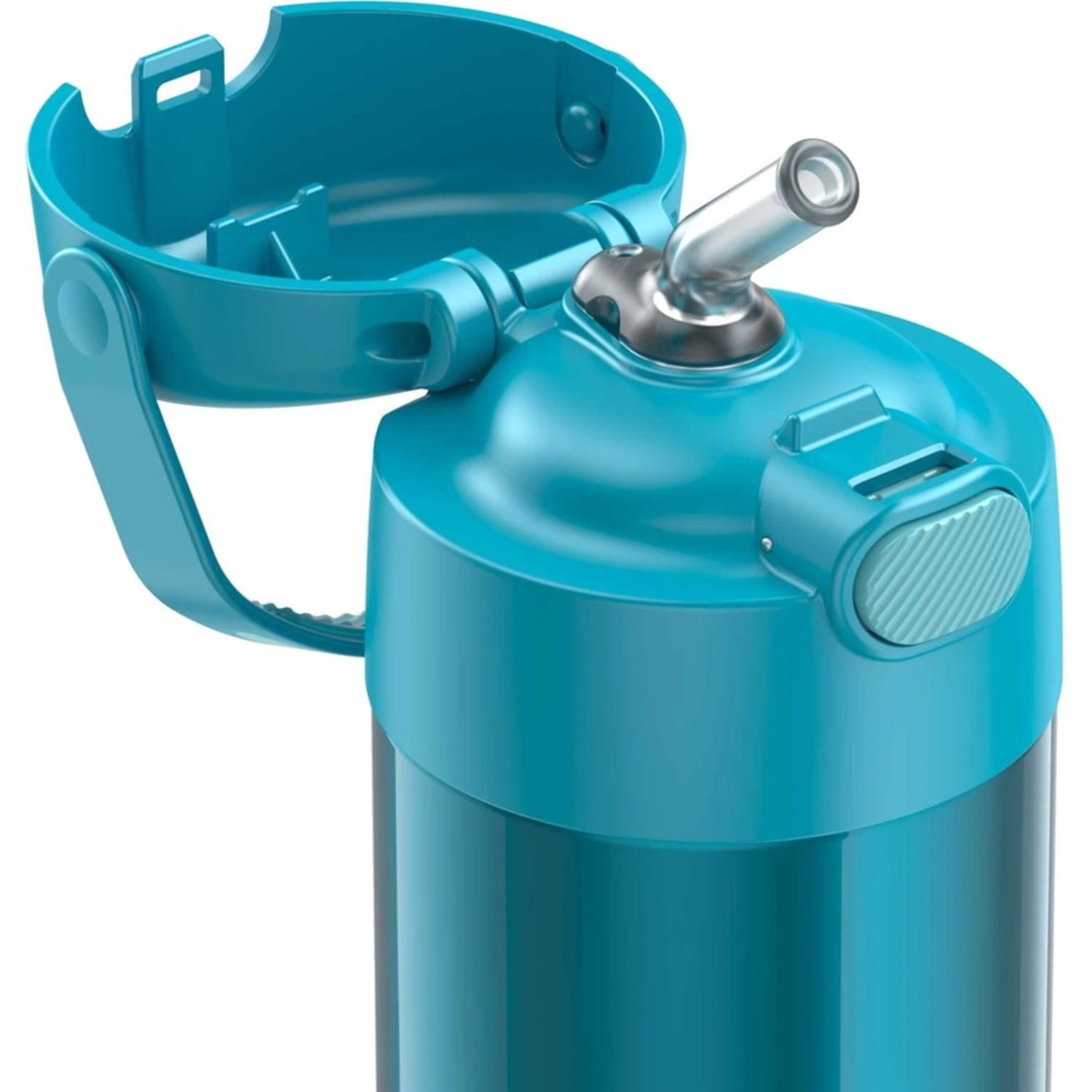 Thermos FUNtainer Water Bottle 12Oz - 12 fl oz - Teal - Stainless Steel, Silicone - Image 6