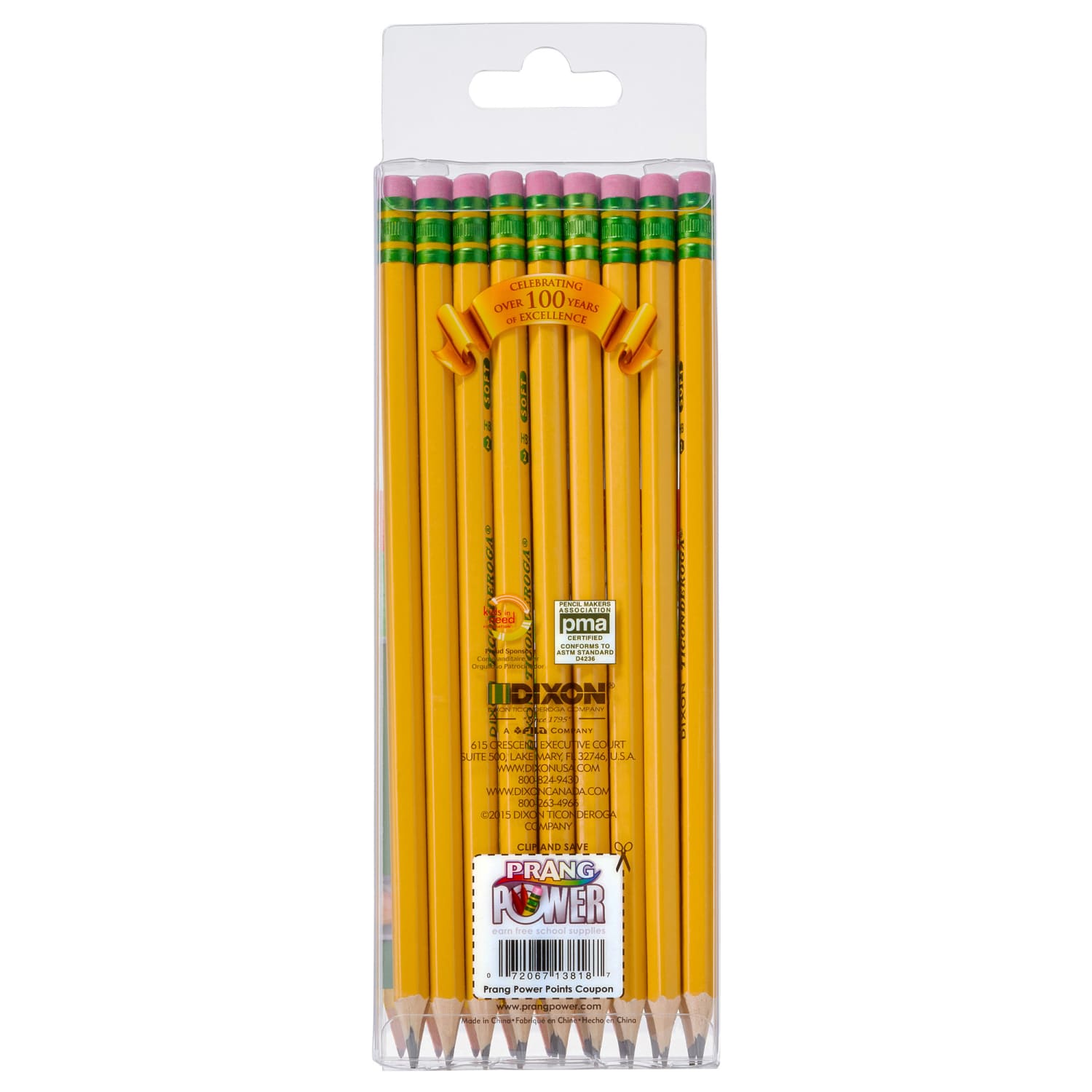 Ticonderoga Presharpened Pencils, #2 Soft, Yellow, 18 Pencils Per Pack, Set Of 2 Packs - Image 3