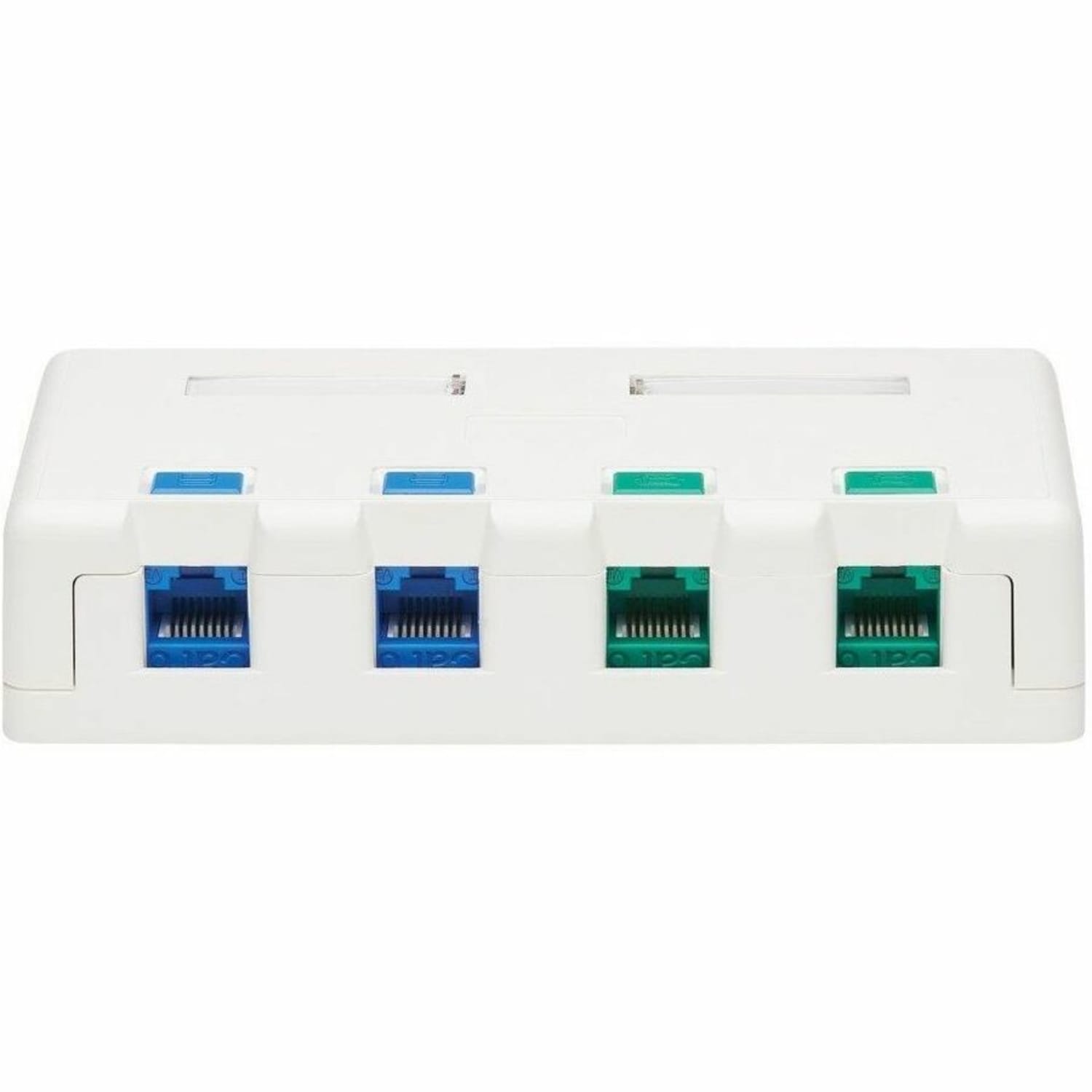 Eaton Tripp Lite Series Surface-Mount Box for Keystone Jacks - 4 Ports, White, TAA - 4 x Total Number of Socket(s) - White - Acrylonitrile Butadiene Styrene (ABS) - TAA Compliant - Image 4
