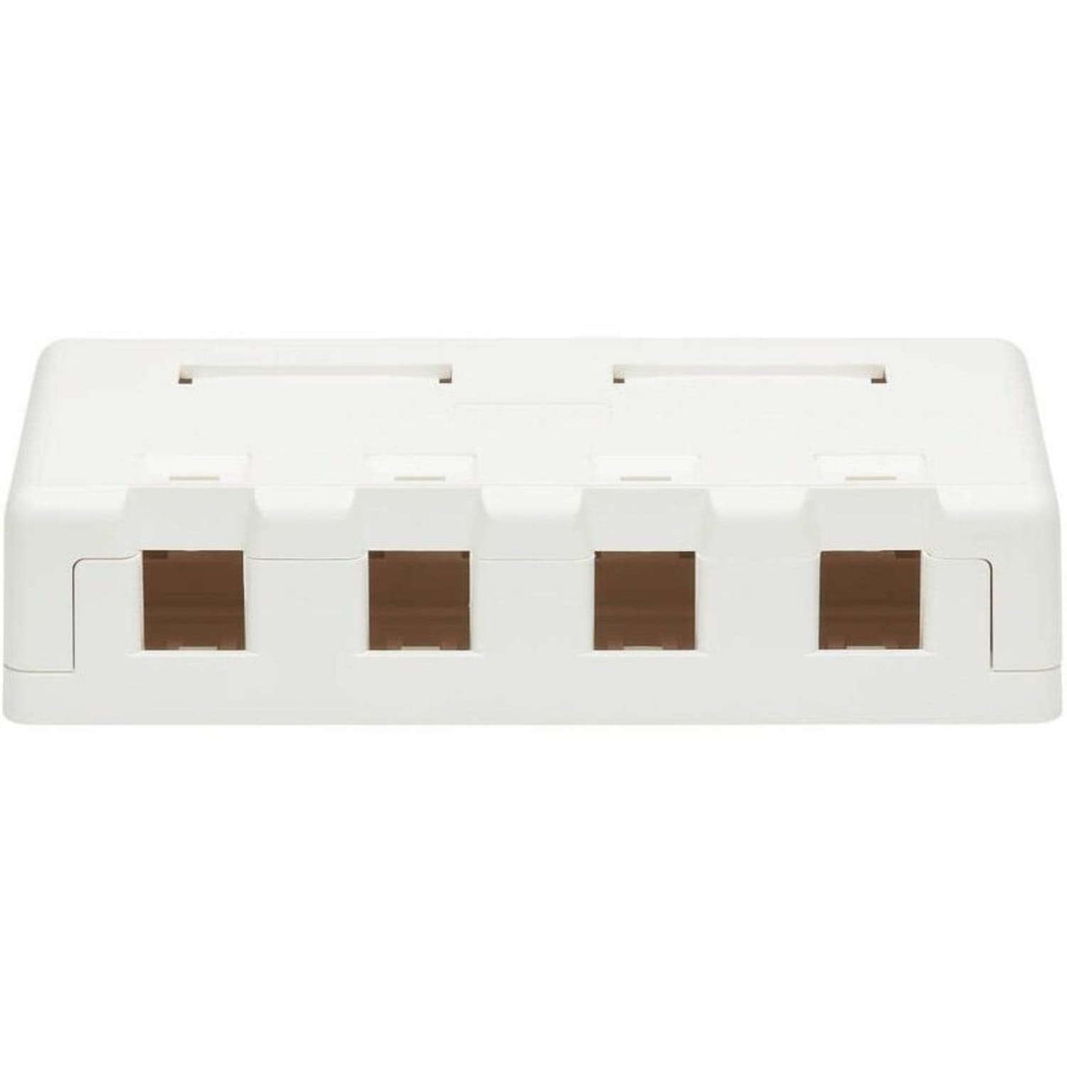 Eaton Tripp Lite Series Surface-Mount Box for Keystone Jacks - 4 Ports, White, TAA - 4 x Total Number of Socket(s) - White - Acrylonitrile Butadiene Styrene (ABS) - TAA Compliant - Image 5