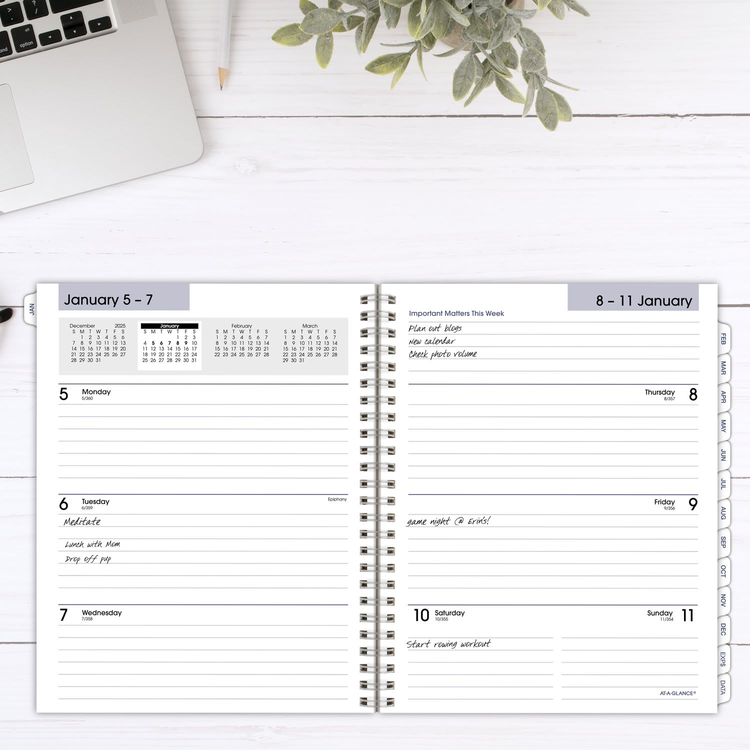 AT-A-GLANCE DayMinder Executive 2026 Weekly Monthly Refill for G545, Medium, 7in x 8 3/4in - Image 3