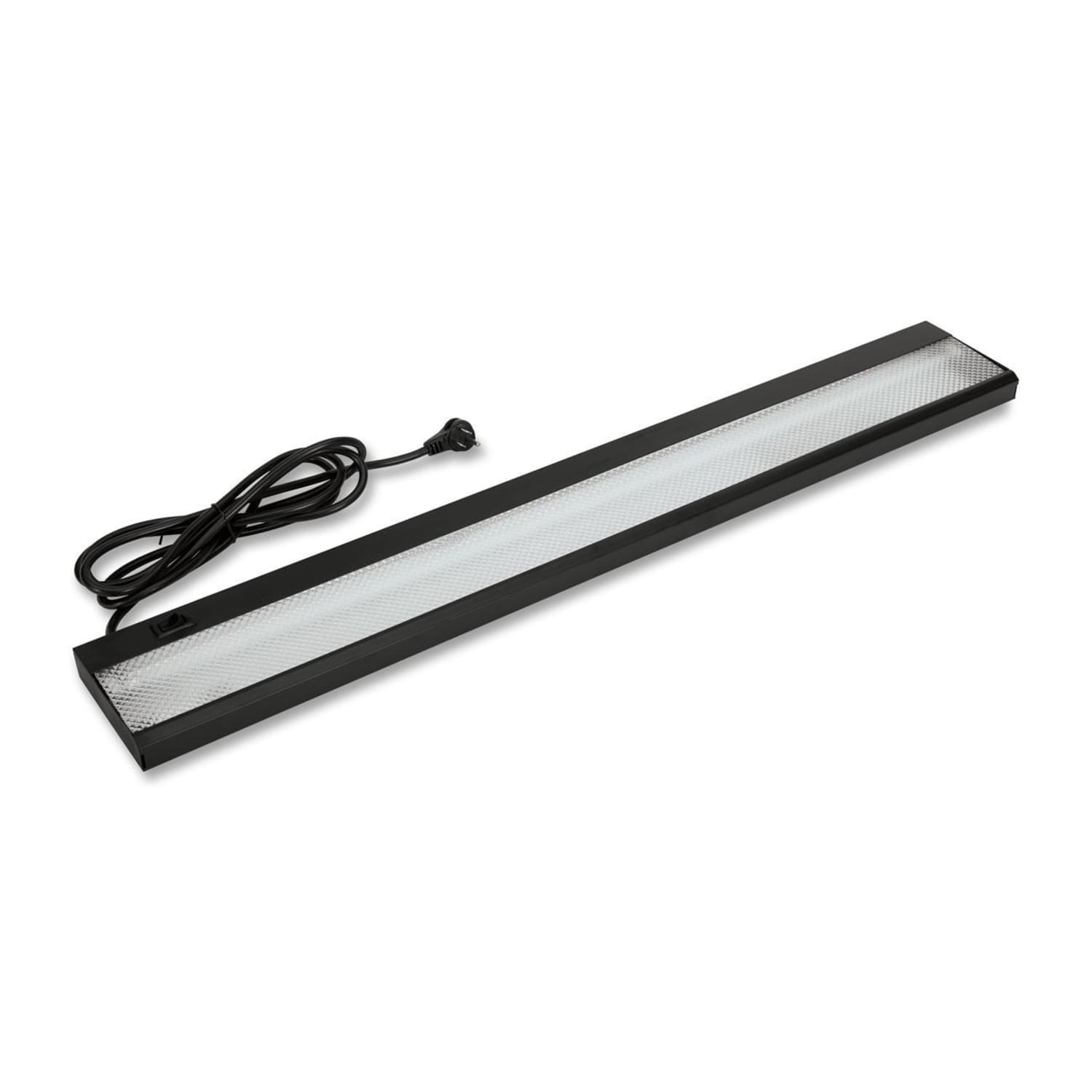 HON Overhead Storage Task Lamp, 1 5/8inH x 36 3/8inW x 6 7/8inD, Clear/Black - Image 3