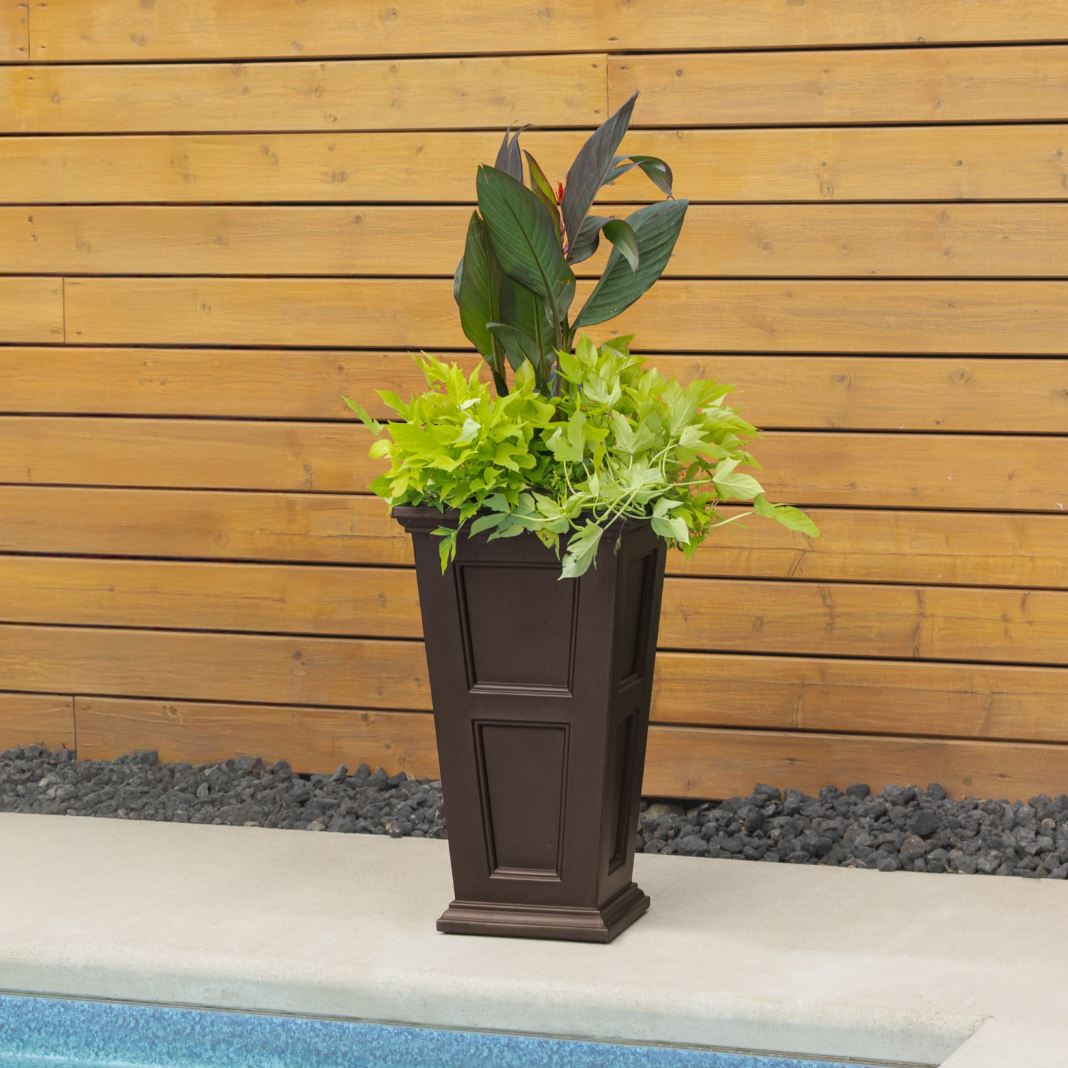 Mayne Fairfield Planter, 28-5/16inH, Espresso - Image 5