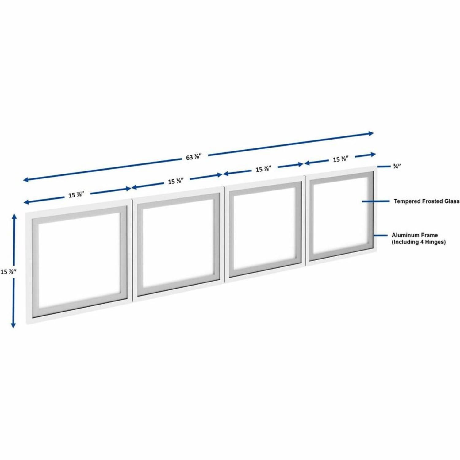Lorell Desk-Mount Hutch Frosted Glass Door - Finish: Frost - For Hutch - Image 5