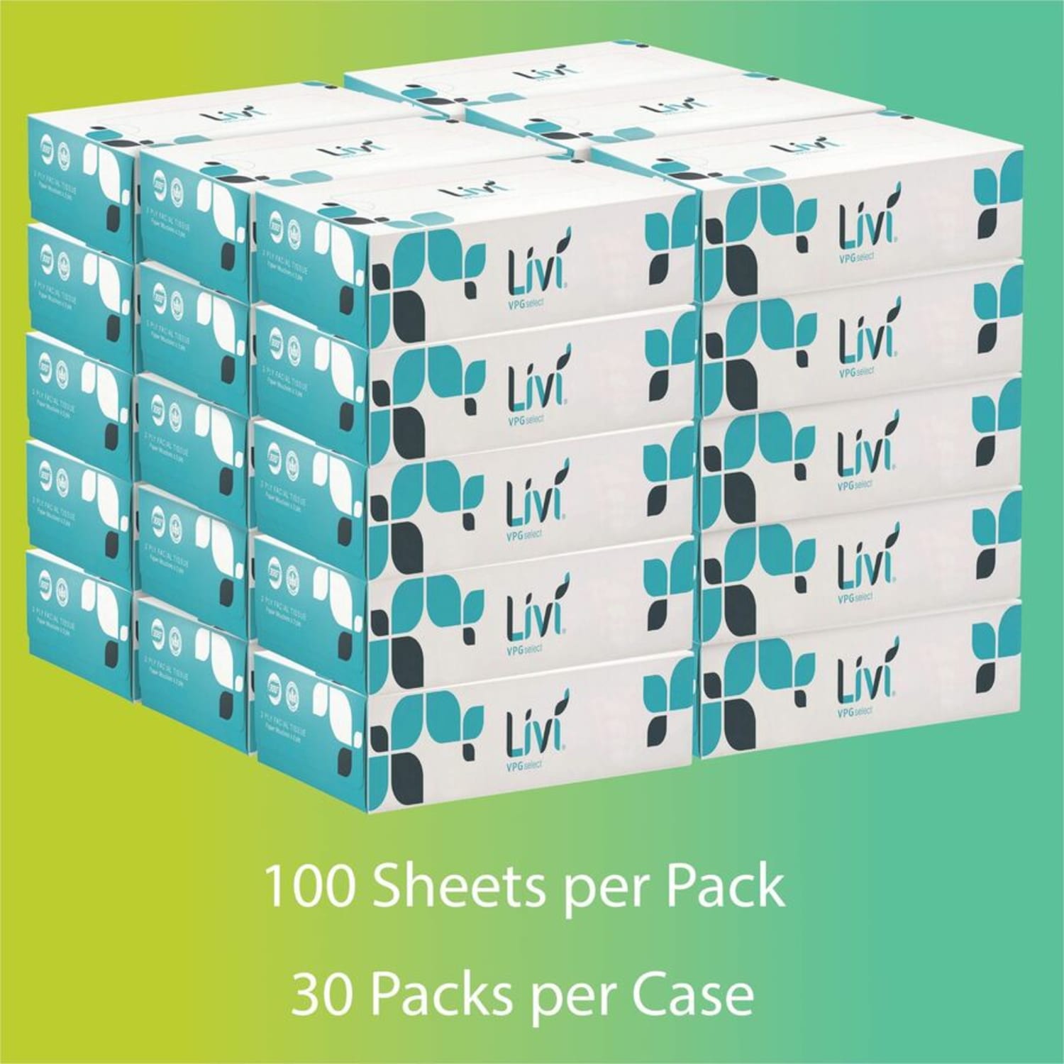 Livi Solaris Paper 2-ply Facial Tissue - 2 Ply - 8.37in Width x 8.07in Length - White - Virgin Fiber - 100/Box - 30 / Carton - Image 5