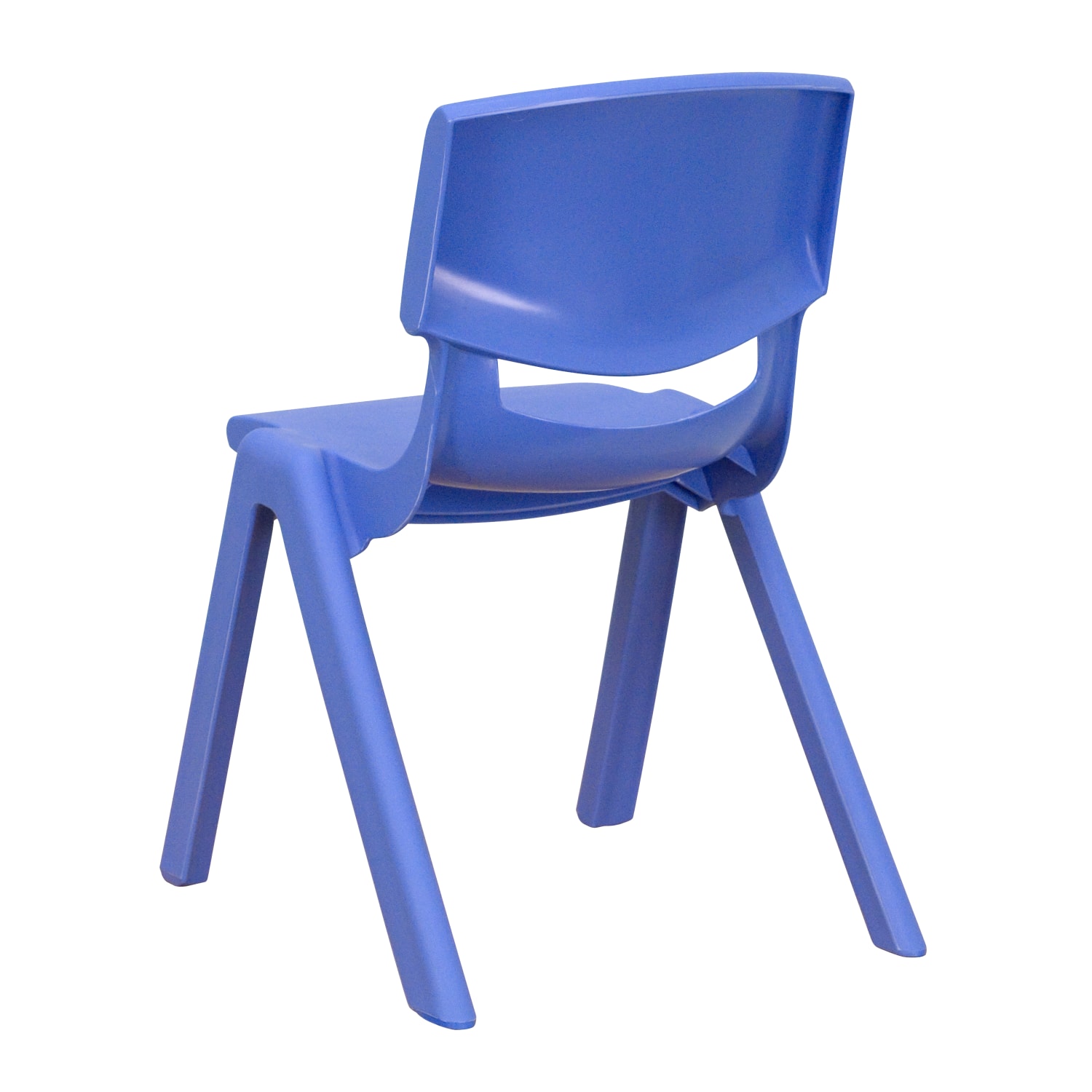 Flash Furniture Plastic Stackable School Chairs With 12ft Seat Height Blue Set Of 4 Chairs PopularChairscom