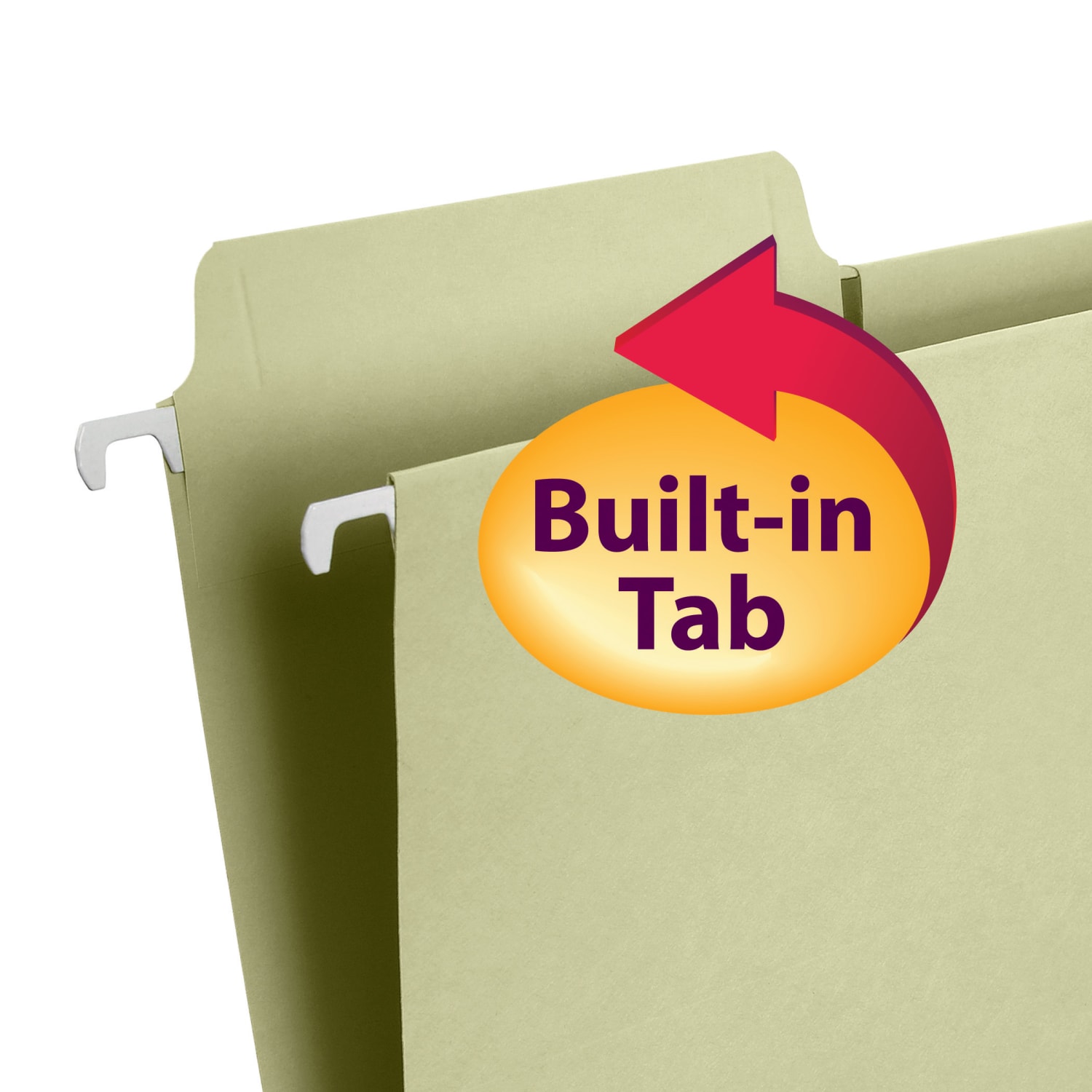 Smead FasTab Hanging File Folders, Letter Size, Assorted Colors, Pack Of 18 - Image 4