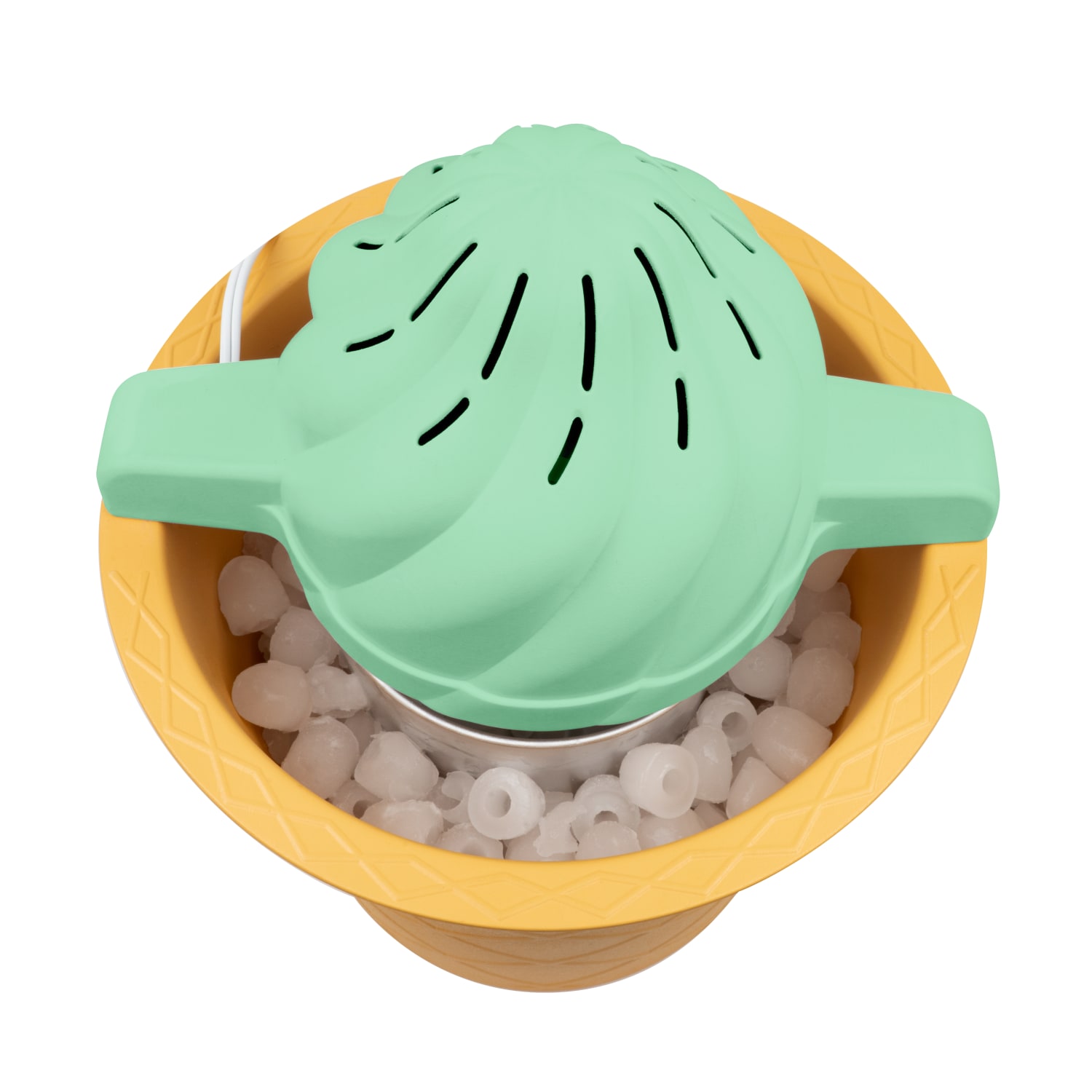 Nostalgia 4-Quart Swirl Cone Ice Cream Maker, Mint Green - Image 4
