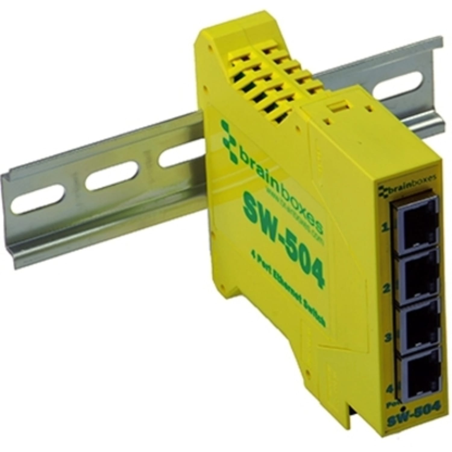 Brainboxes Industrial Ethernet 4 Port Switch DIN Rail Mountable - 4 Ports - 10/100Base-TX - 2 Layer Supported - SW504 - Image 5