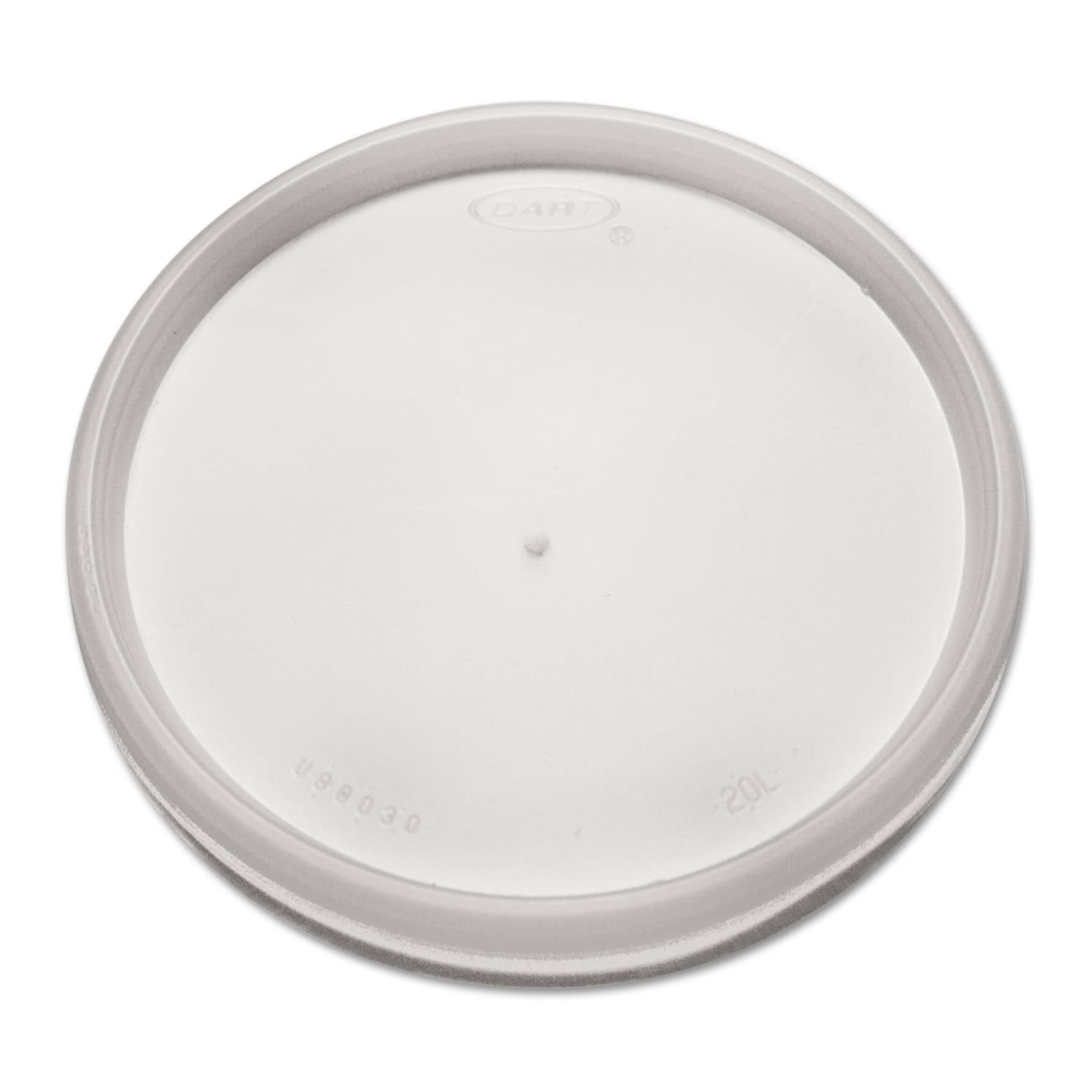 Dart Plastic Lids for Foam Cups, Bowls and Containers, Flat, Vented, Fits 6oz-32oz, Clear, 100/PK, 10 PKS/CT