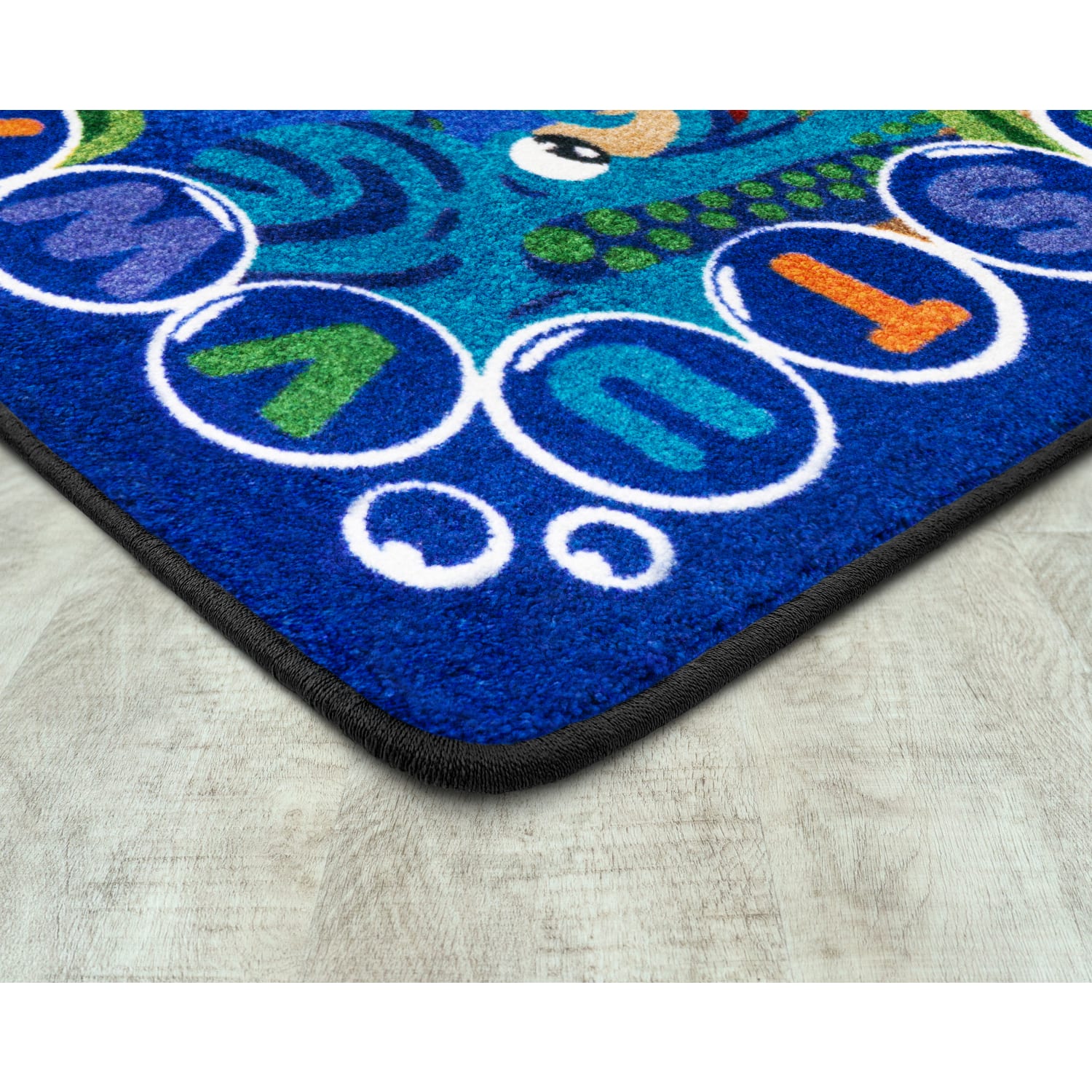 Joy Carpets Kids Essentials Rectangle Area Rug, Underwater Readers, 5-1/3ft x 7-33/50ft, Multicolor - Image 4