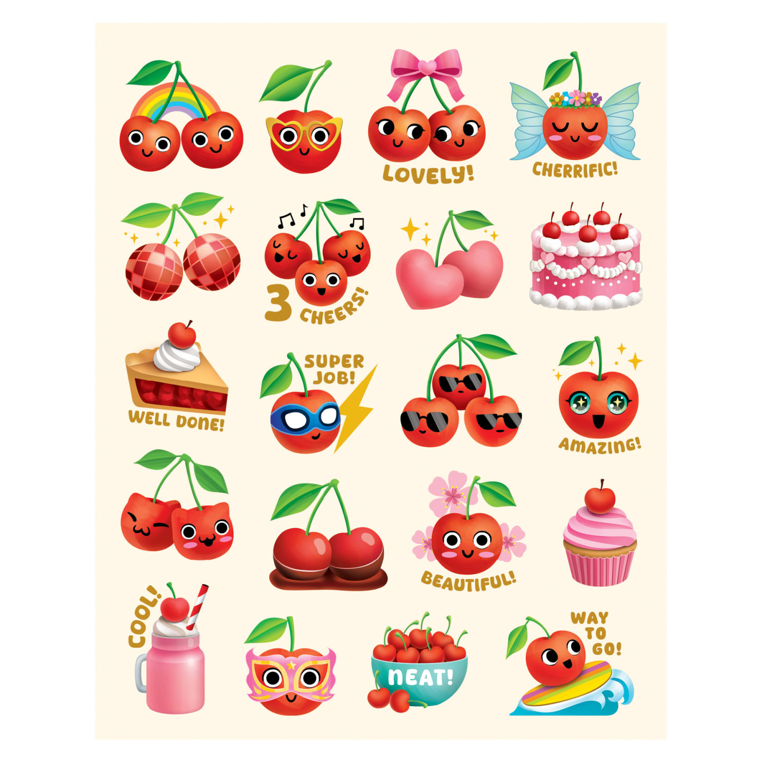 Teacher Created Resources Smelly Stickers, Cherry, 120 Per Pack, Set Of 6 Packs - Image 3