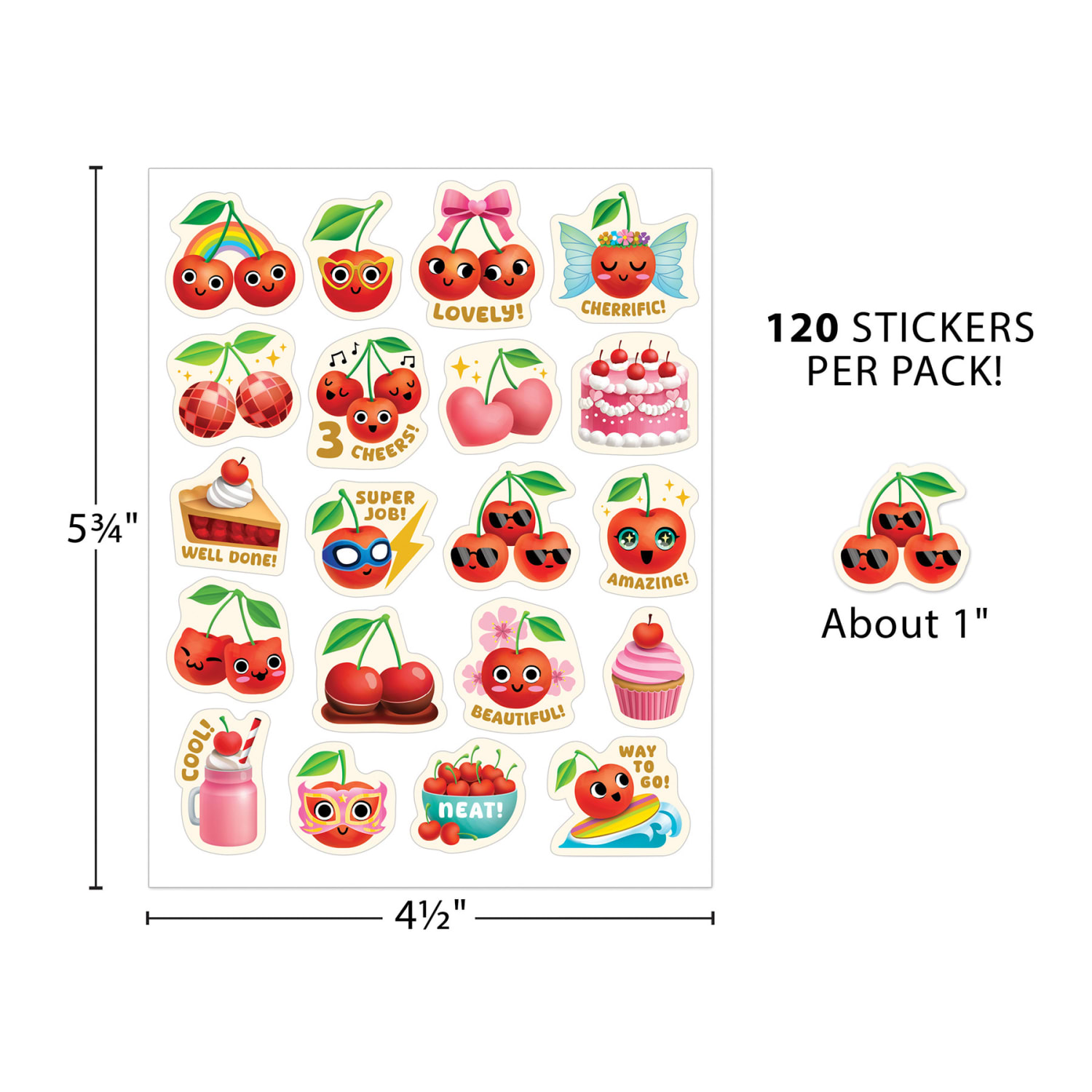 Teacher Created Resources Smelly Stickers, Cherry, 120 Per Pack, Set Of 6 Packs - Image 4