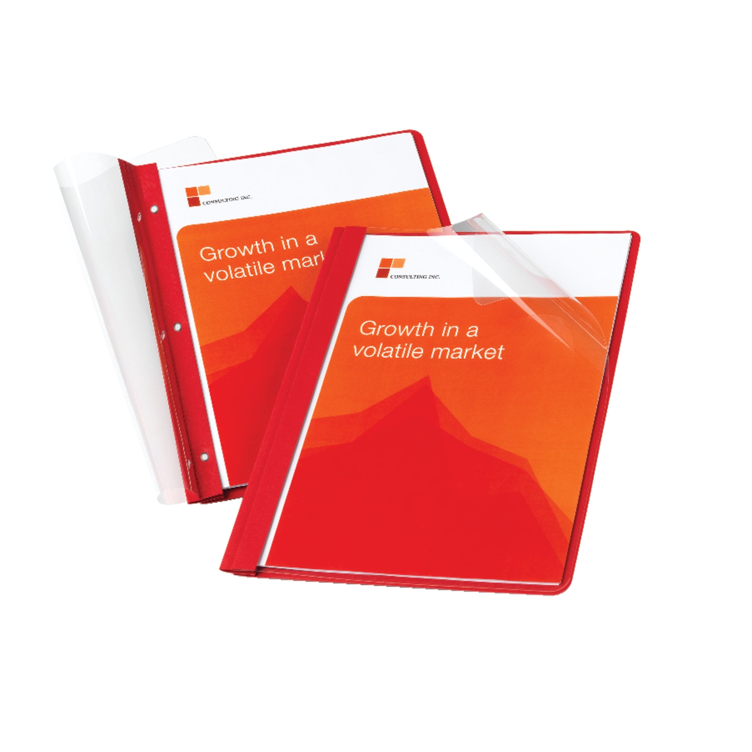 Office Depot Brand Clear-Front Report Covers, Red, Pack Of 10 - Image 4