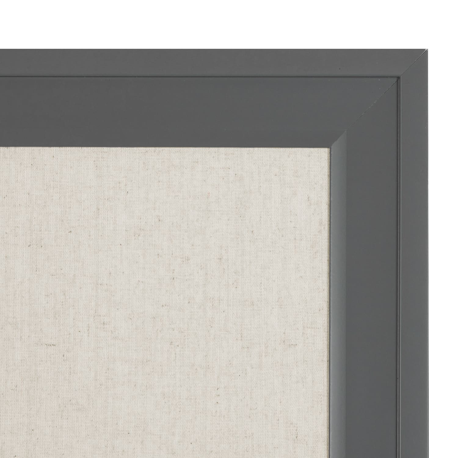 DesignOvations Bosc Non-Magnetic Framed Linen Fabric Pinboard, 27-1/2in x 43-1/2in, Beige, Gray Plastic Frame - Image 4