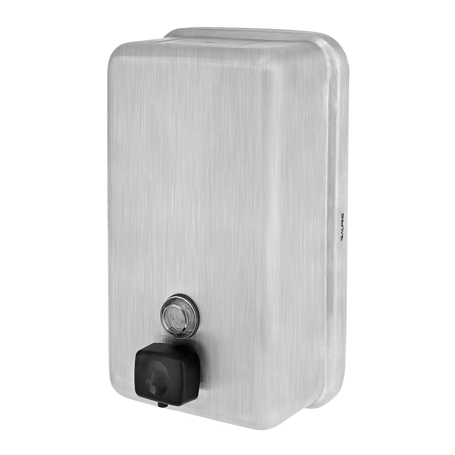 Alpine Vertical Manual Surface-Mounted Liquid Soap Dispenser, 8-1/8inH x 4-13/16inW x 2-13/16inD, Stainless Steel - Image 4