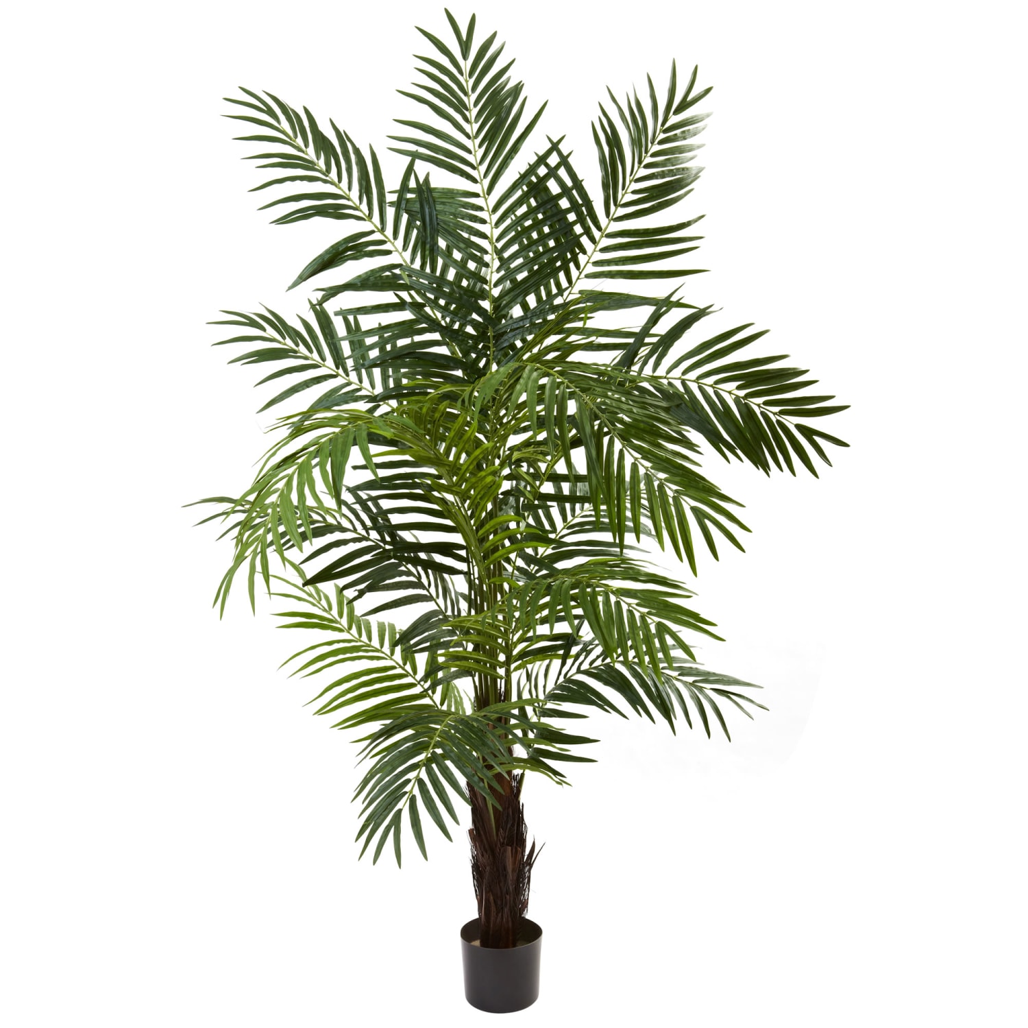 Nearly Natural Areca Palm 72inH Plastic Tree With Pot, 72inH x 58inW x 58inD, Green