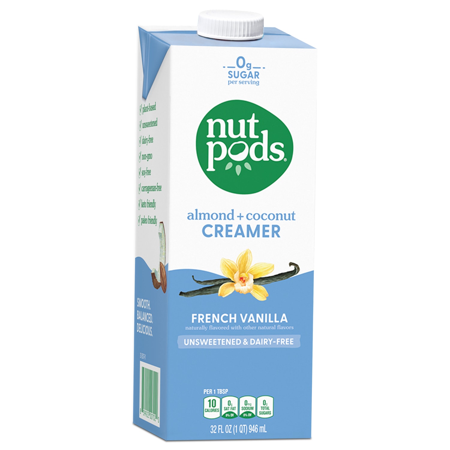 Nutpods French Vanilla Non-Dairy Creamer, 32 fl oz cartons, 6 pack - Image 5