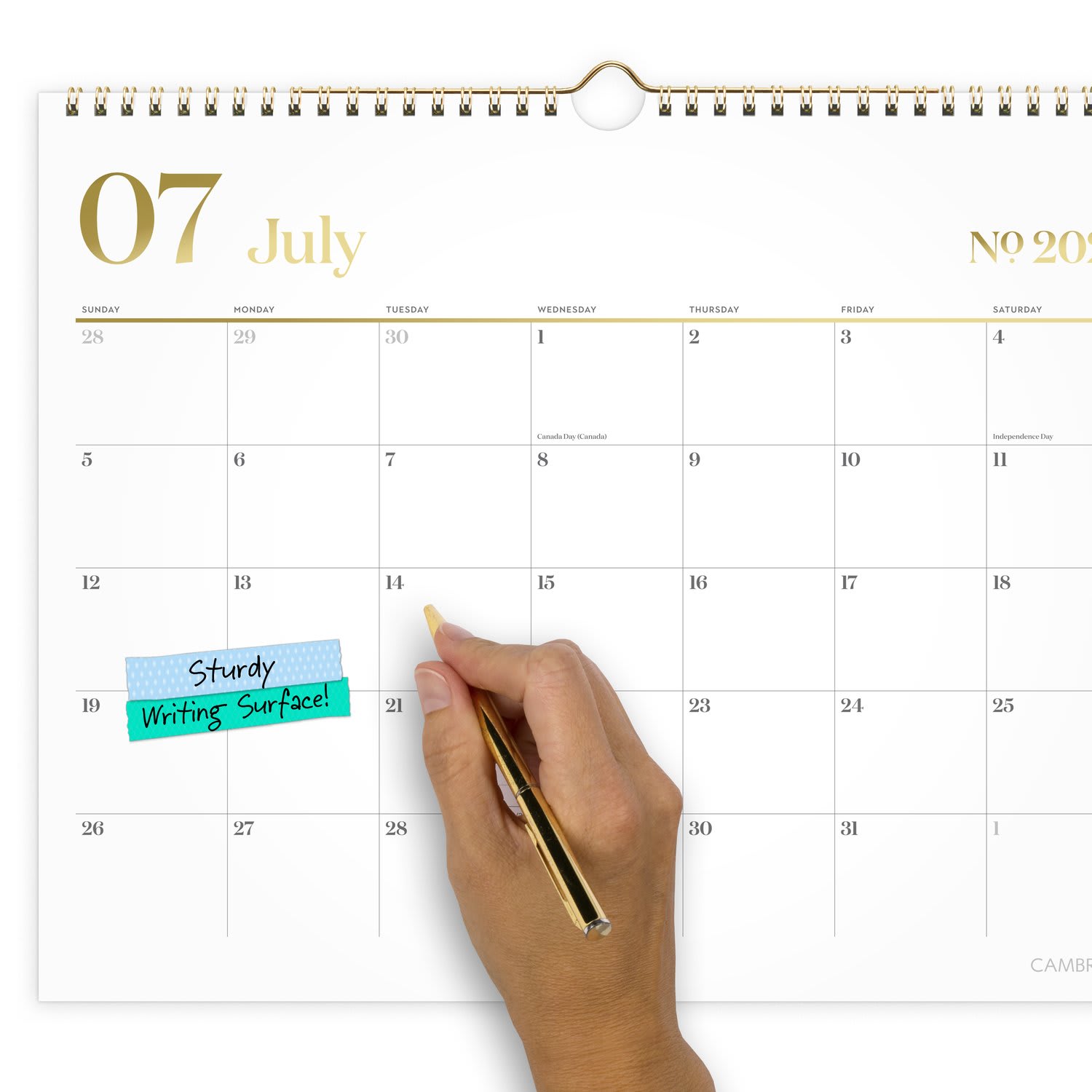 Mead Cambridge WorkStyle Academic 2026-2027 Monthly Wall Calendar, White, Medium, 12in x 15in - Image 5