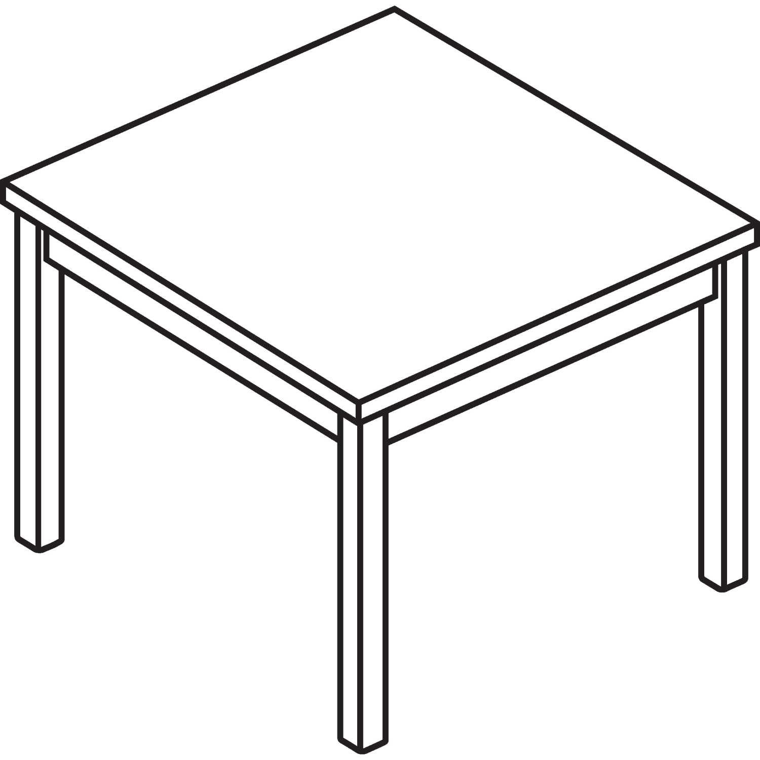 HON Occasional Table, End, Mahogany - Image 4