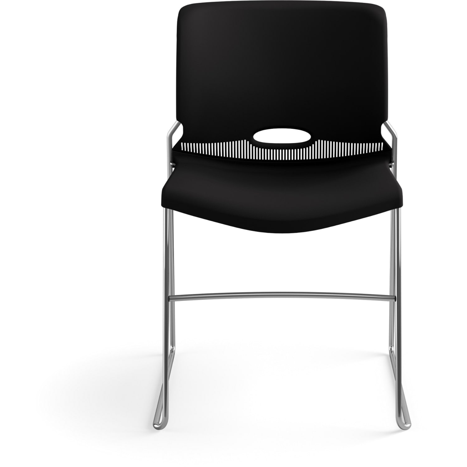HON 4040 Series High Density Olson Stacker Chair  Onyx Seat Color  Plastic Seat Material  Onyx Back Color  4041ON PopularChairscom