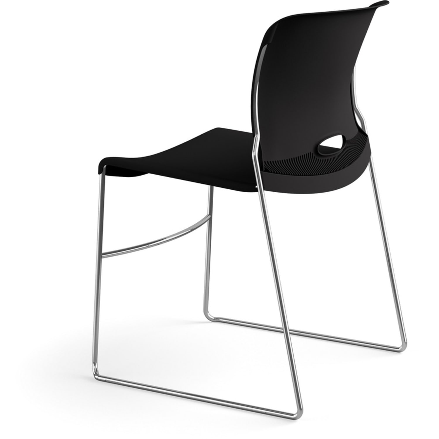 HON 4040 Series High Density Olson Stacker Chair  Onyx Seat Color  Plastic Seat Material  Onyx Back Color  4041ON PopularChairscom