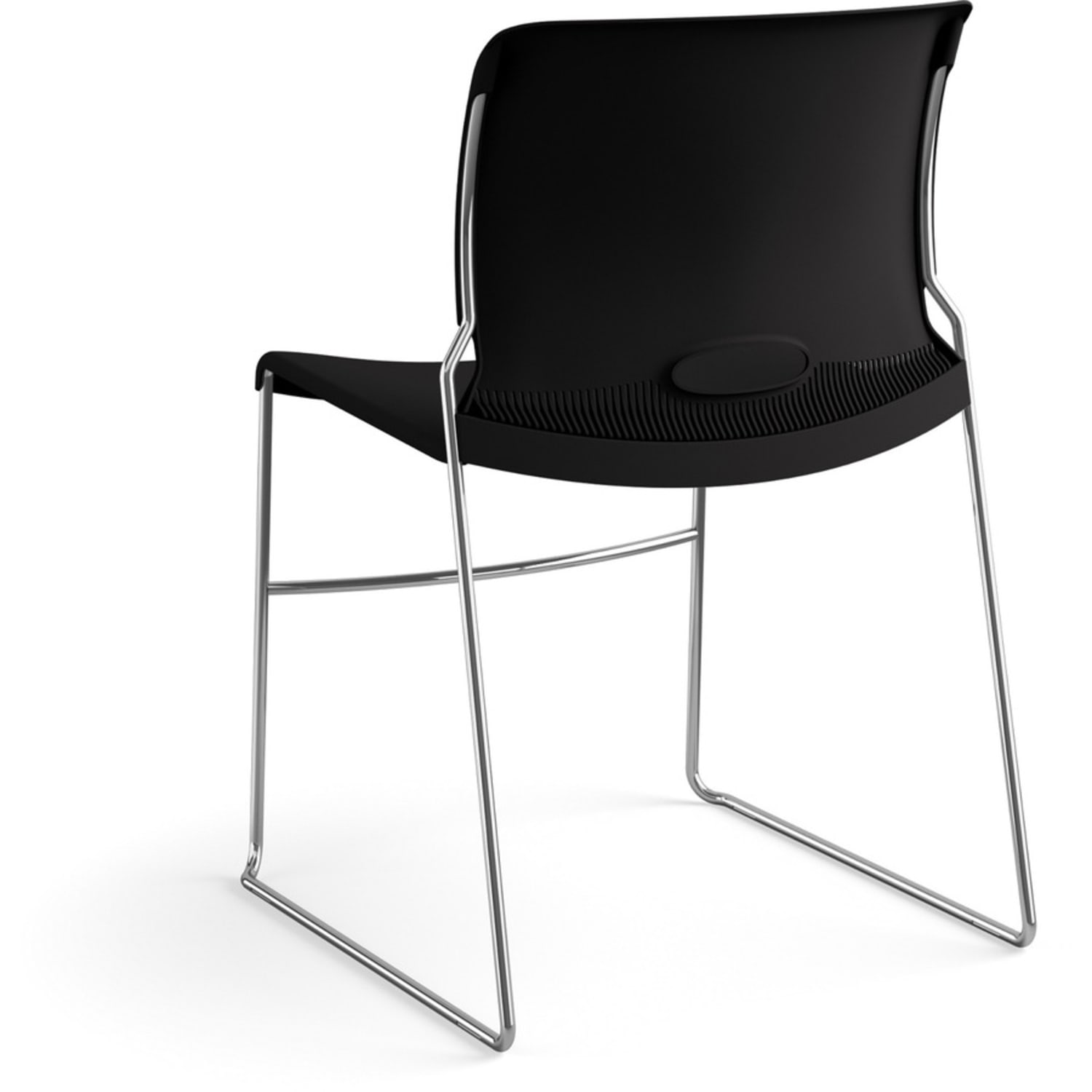 HON 4040 Series High Density Olson Stacker Chair  Onyx Seat Color  Plastic Seat Material  Onyx Back Color  4041ON PopularChairscom