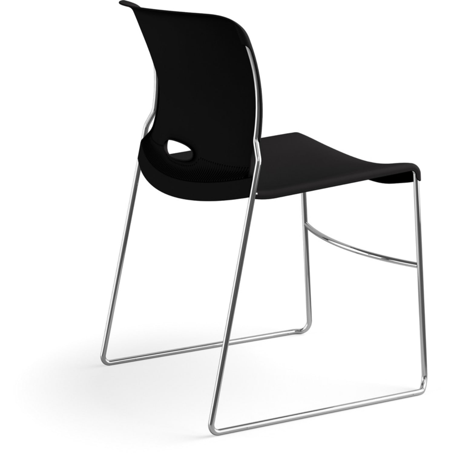 HON 4040 Series High Density Olson Stacker Chair  Onyx Seat Color  Plastic Seat Material  Onyx Back Color  4041ON PopularChairscom