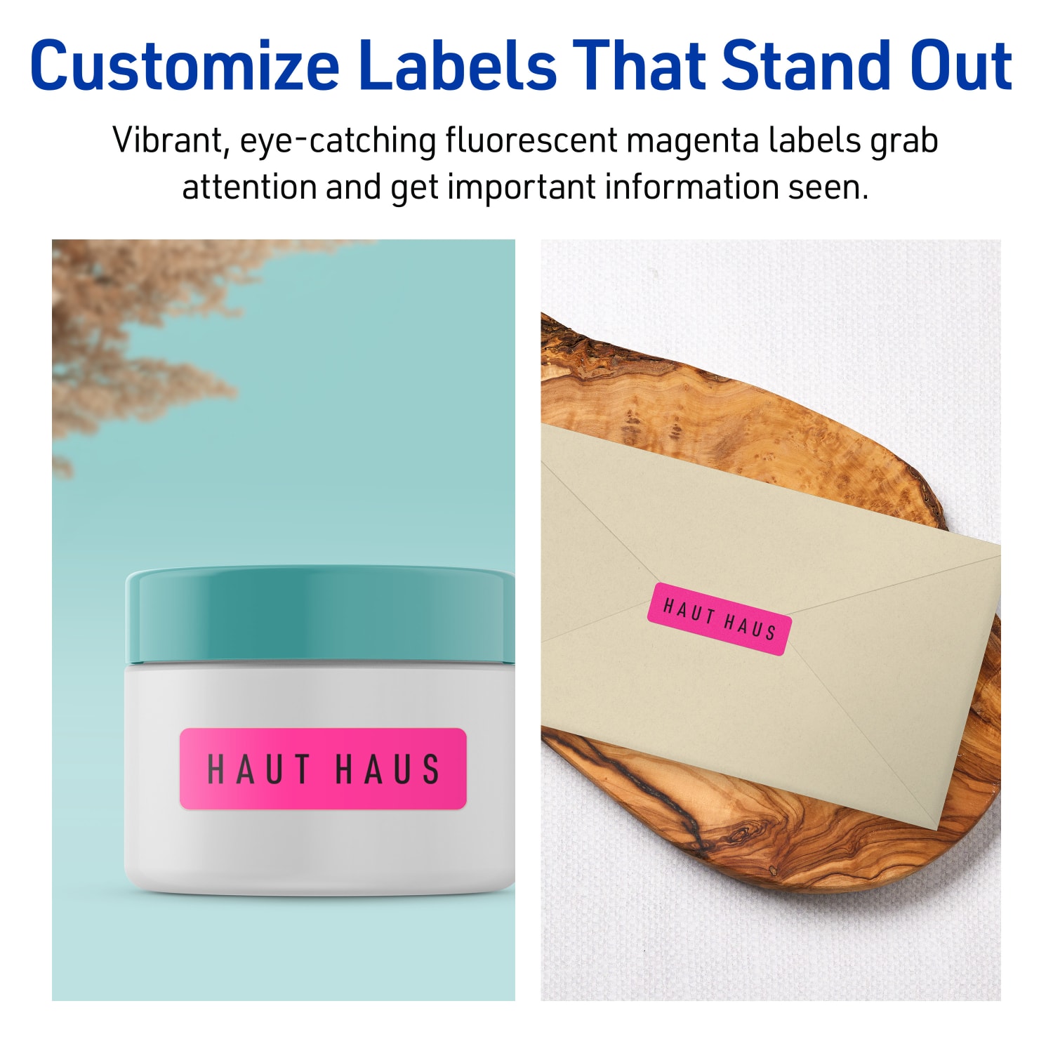 Avery Printable Labels With Sure Feed Technology, 94226-NMP10, Rectangle, 1-1/4in x 1-3/4in, Matte Neon Magenta, Pack of 320 - Image 4