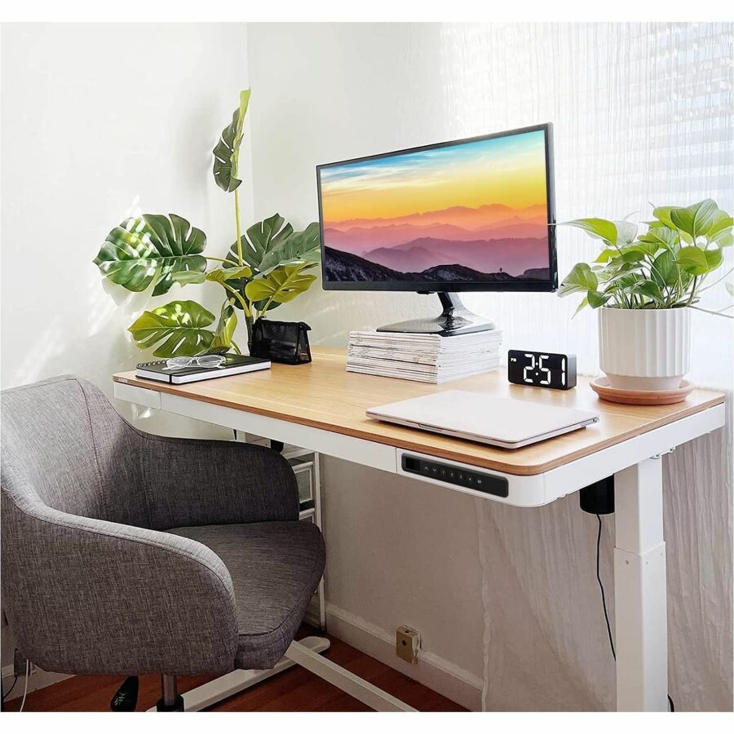 Rise Up Essential 48inW Electric Standing Computer Desk, White - Image 4