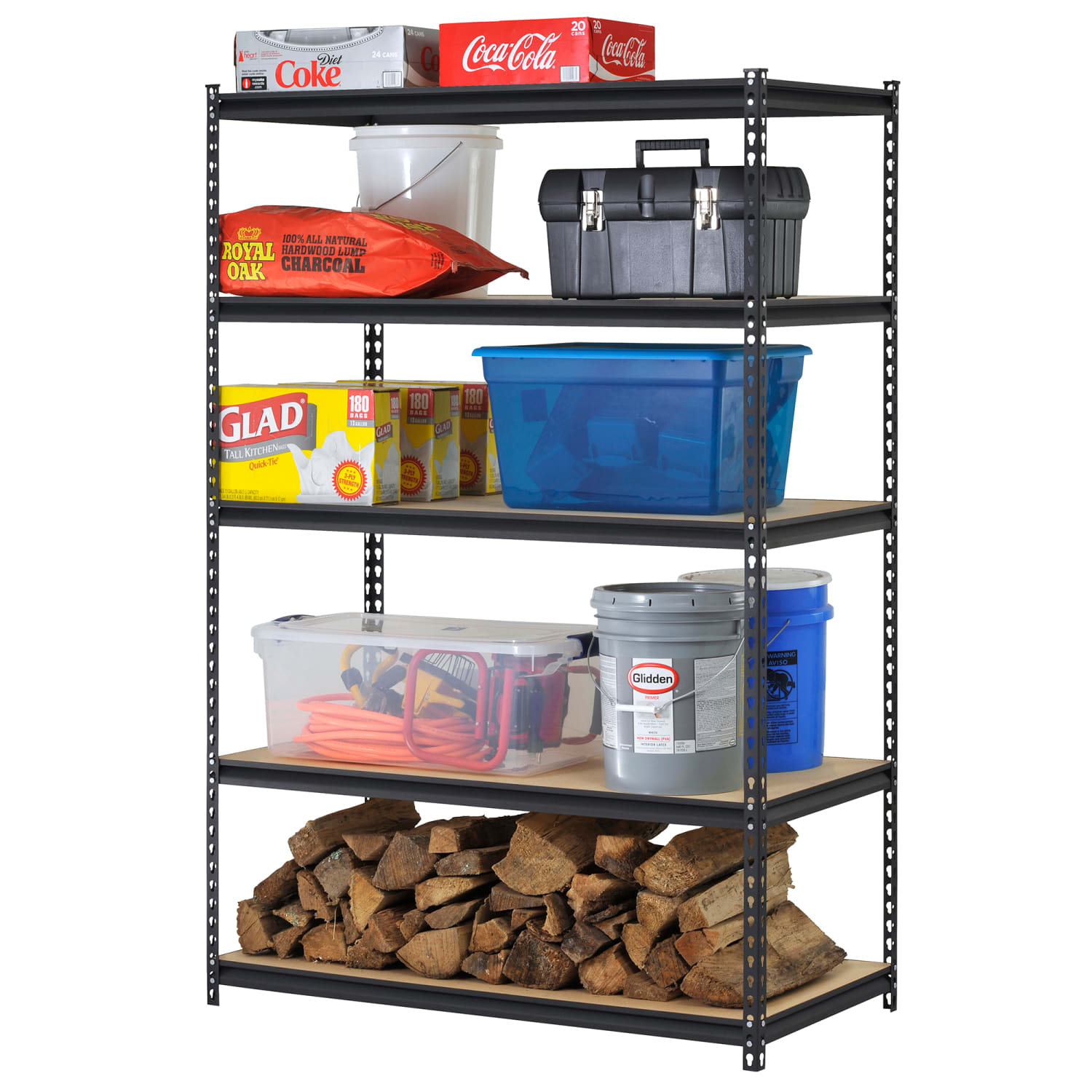 Edsal Muscle Rack Heavy Duty Boltless Steel Shelving Unit, 5-Shelf, 72inH x 48inW x 18inD, Silver - Image 5
