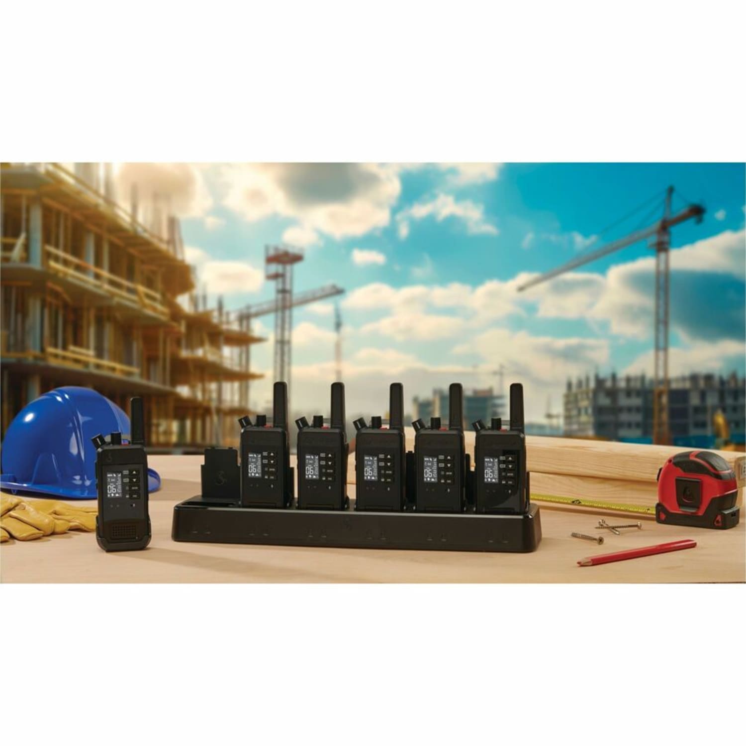 Cobra Performa 450 2-Way Handheld Business Radio with LCD Screen, Black, 6-Pack - Image 4