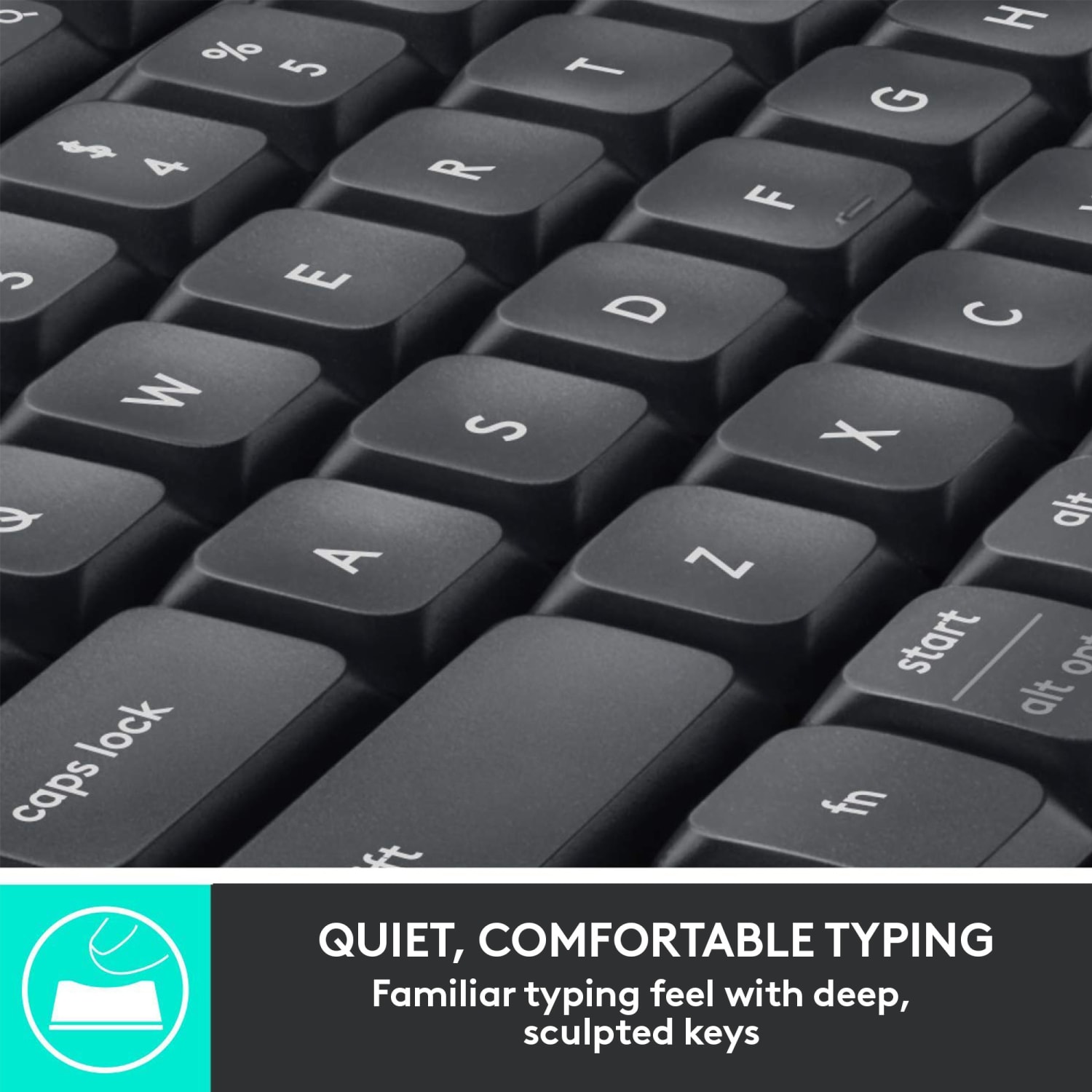 Logitech MK850 Wireless Keyboard & Mouse, Black - Image 5