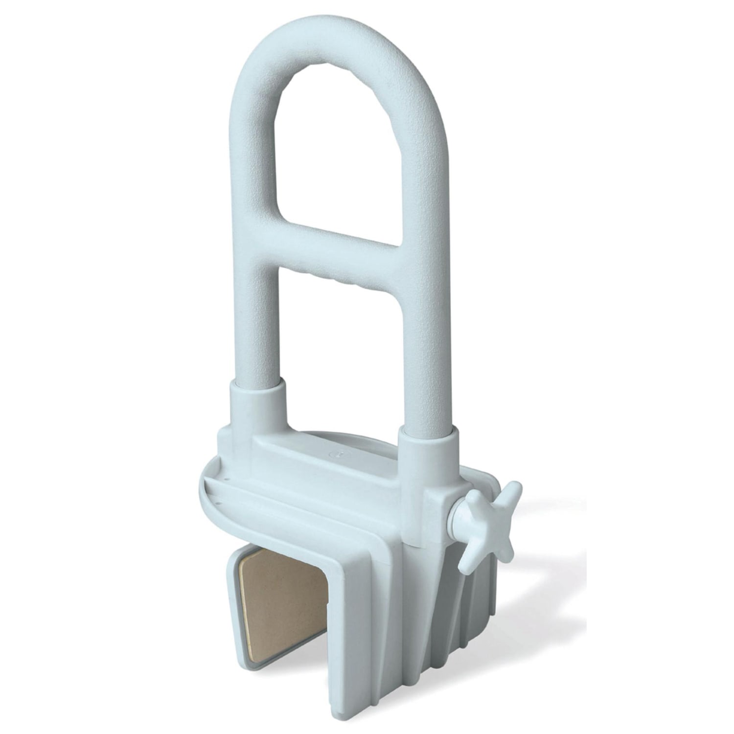 Medline Deluxe Clamp-On Bathtub Safety Bar, 12in, White