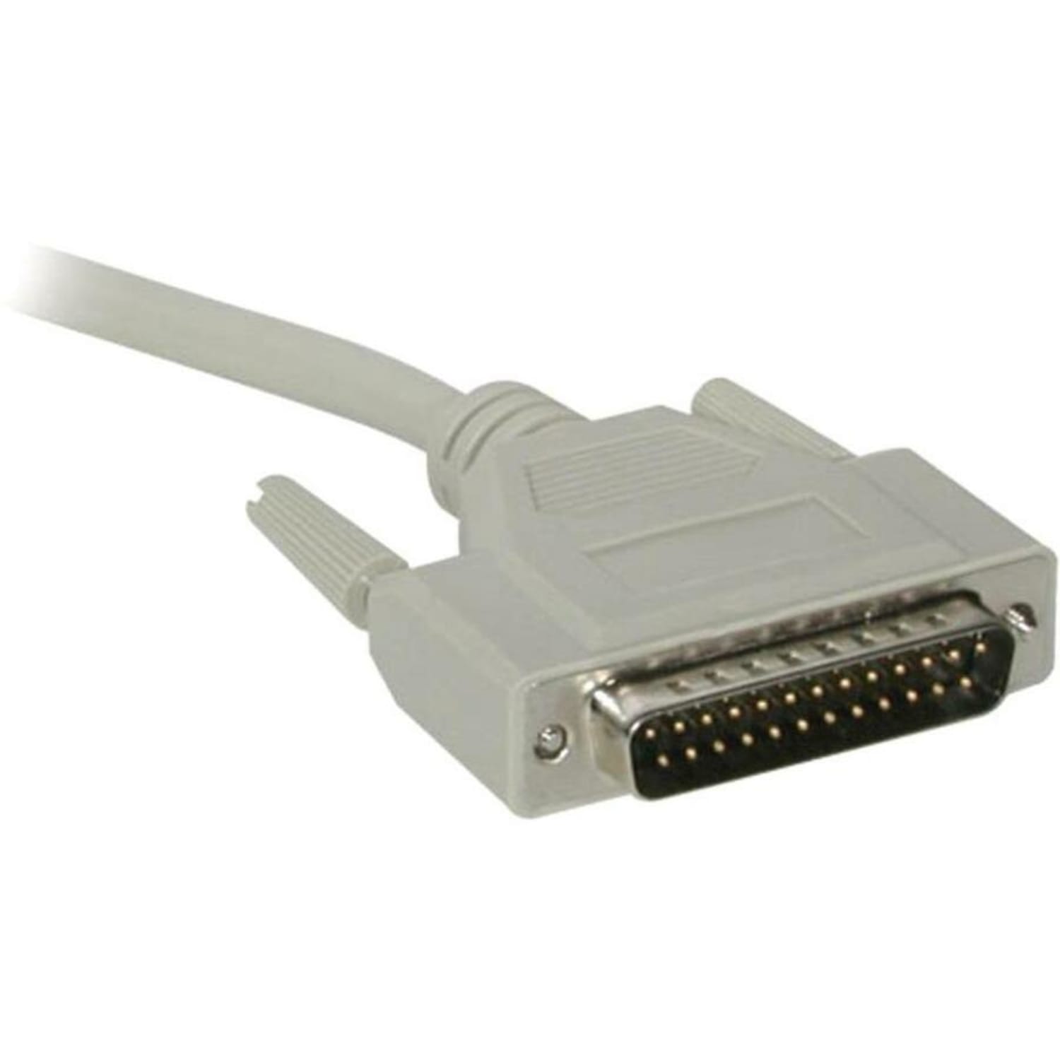 C2G - Serial / parallel extension cable - DB-25 (M) to DB-25 (F) - 6 ft - molded, thumbscrews - beige - Image 3