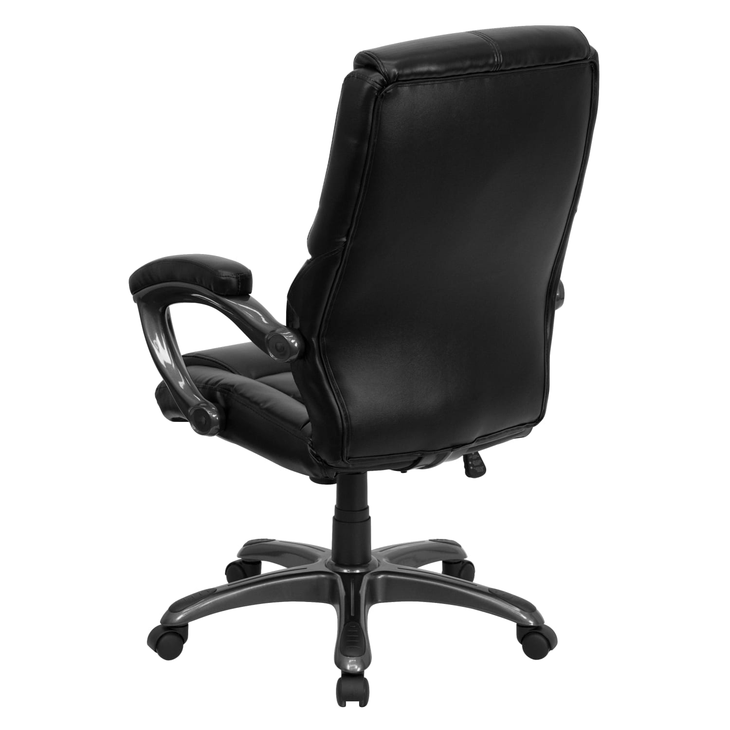 Flash Furniture Overstuffed Ergonomic LeatherSoft Faux Leather HighBack Swivel Chair Black PopularChairscom Flash Furniture Overstuffed Ergonomic LeatherSoft Faux Leather High Back Swivel Chair Black PopularChairscom