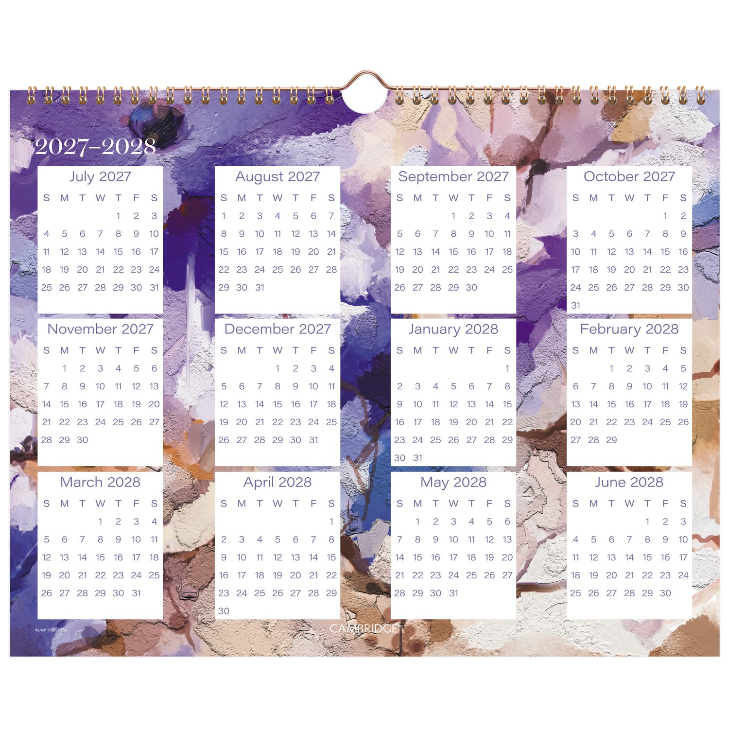 Mead Cambridge Susan Academic 2026-2027 Monthly Wall Calendar, Medium, 12in x 15in - Image 6
